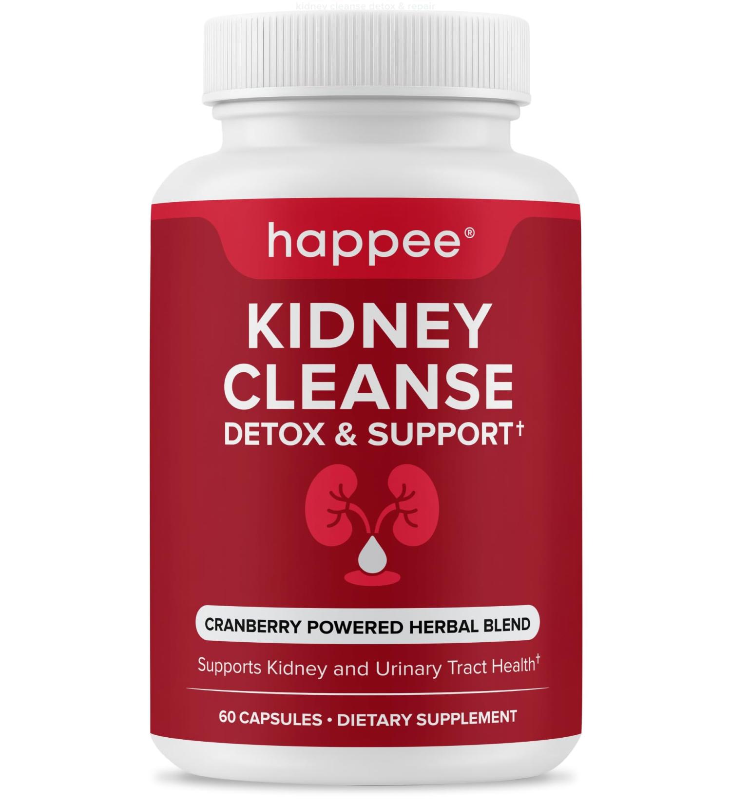 Kidney Cleanse Detox & Repair Formula Natural Kidney Support Supplement with Cranberry & 21 Herbs for Renal Bladder & Urinary Tract Health Flush Toxins & Renew - 60 Capsules - Buy Online on GoSupps.com