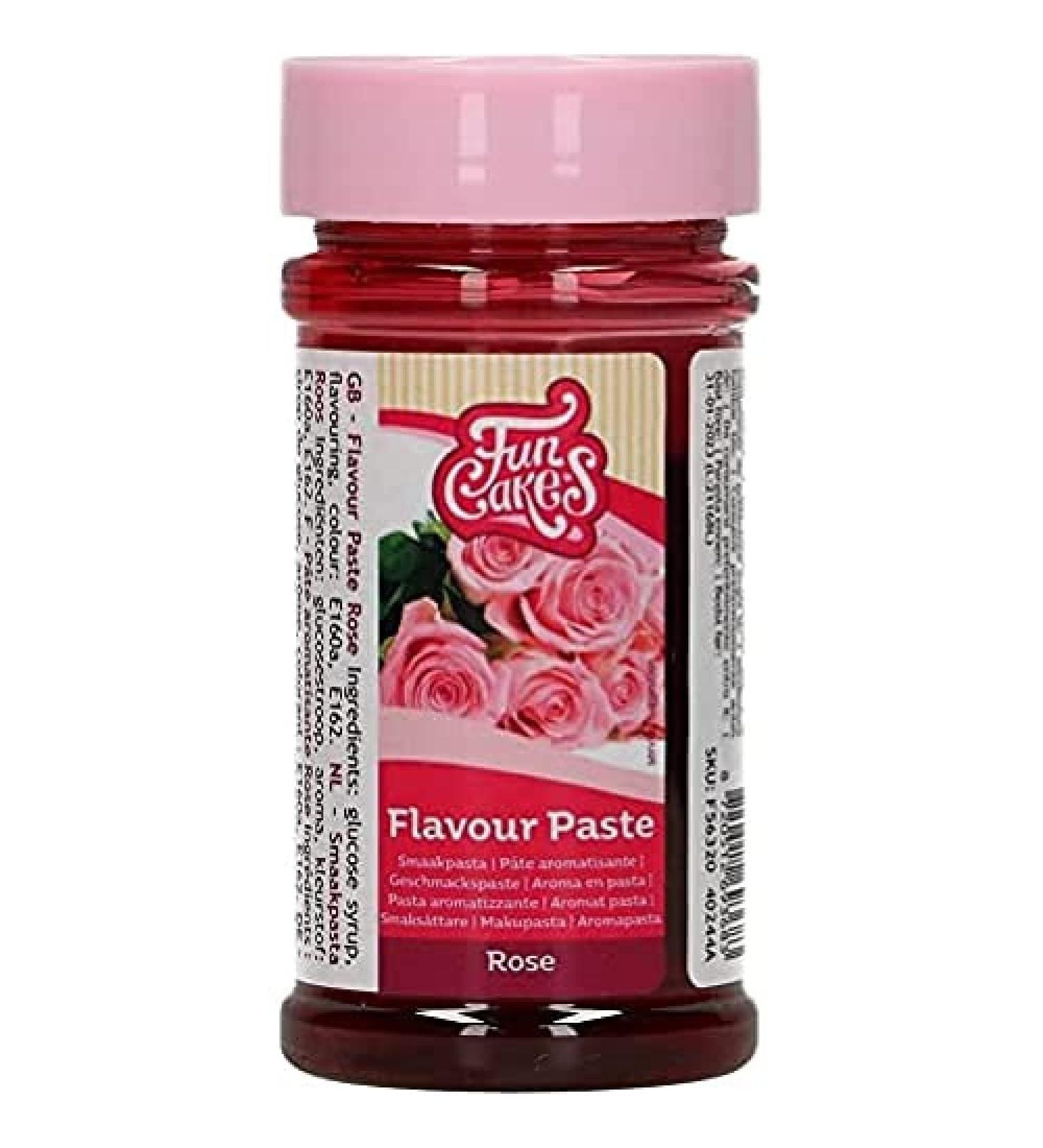 Funcake's taste rose: food paste great taste perfect for decorating cakes suitable for dough and fillings.120 g.