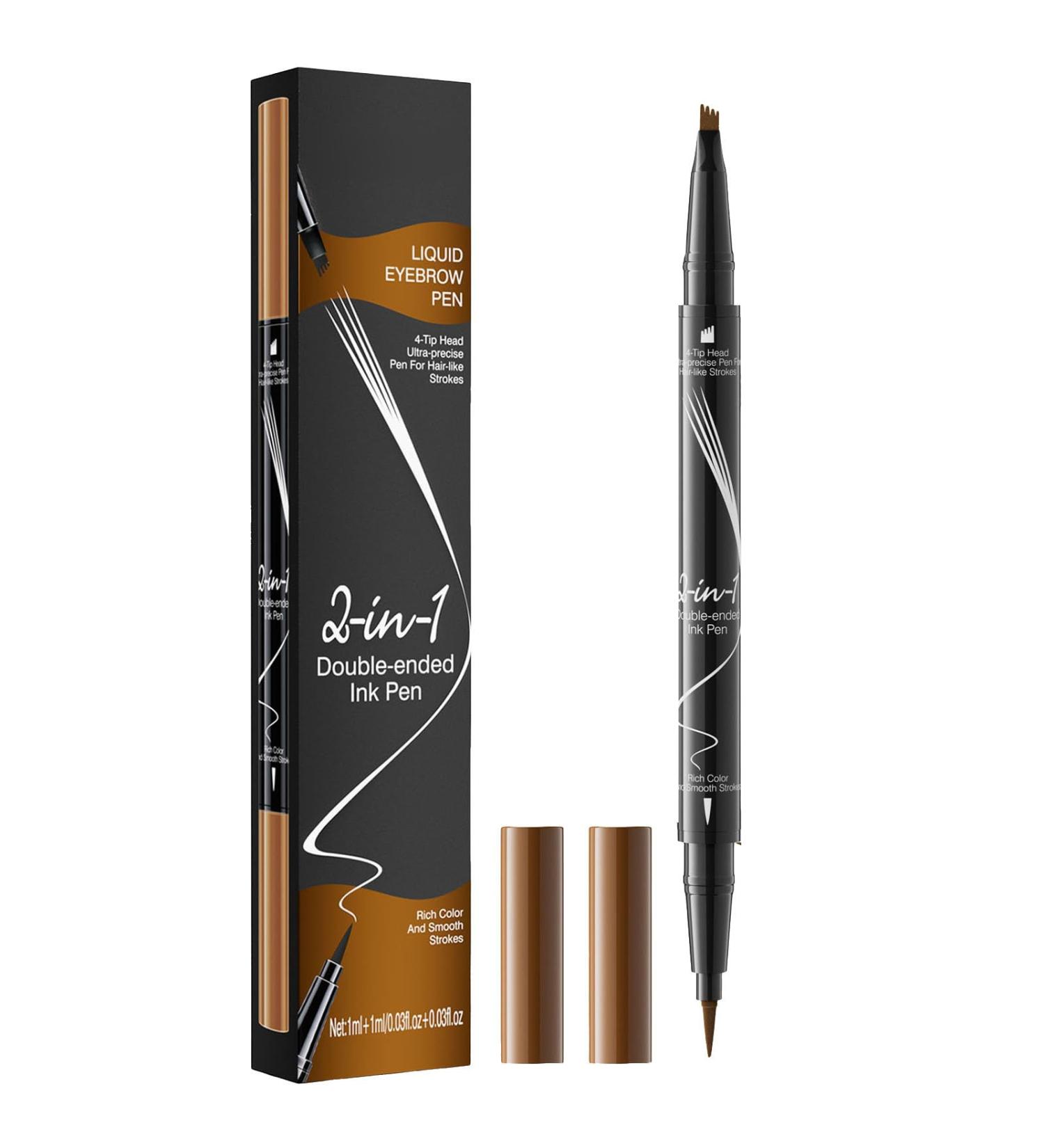 Eyebrow Pen Microblading Eyebrow Pencil with -Fork-Tip and Precise Brush Create Natural Hair-Like Brows Eyebrow Pencil (BW1) - Buy Online on GoSupps.com