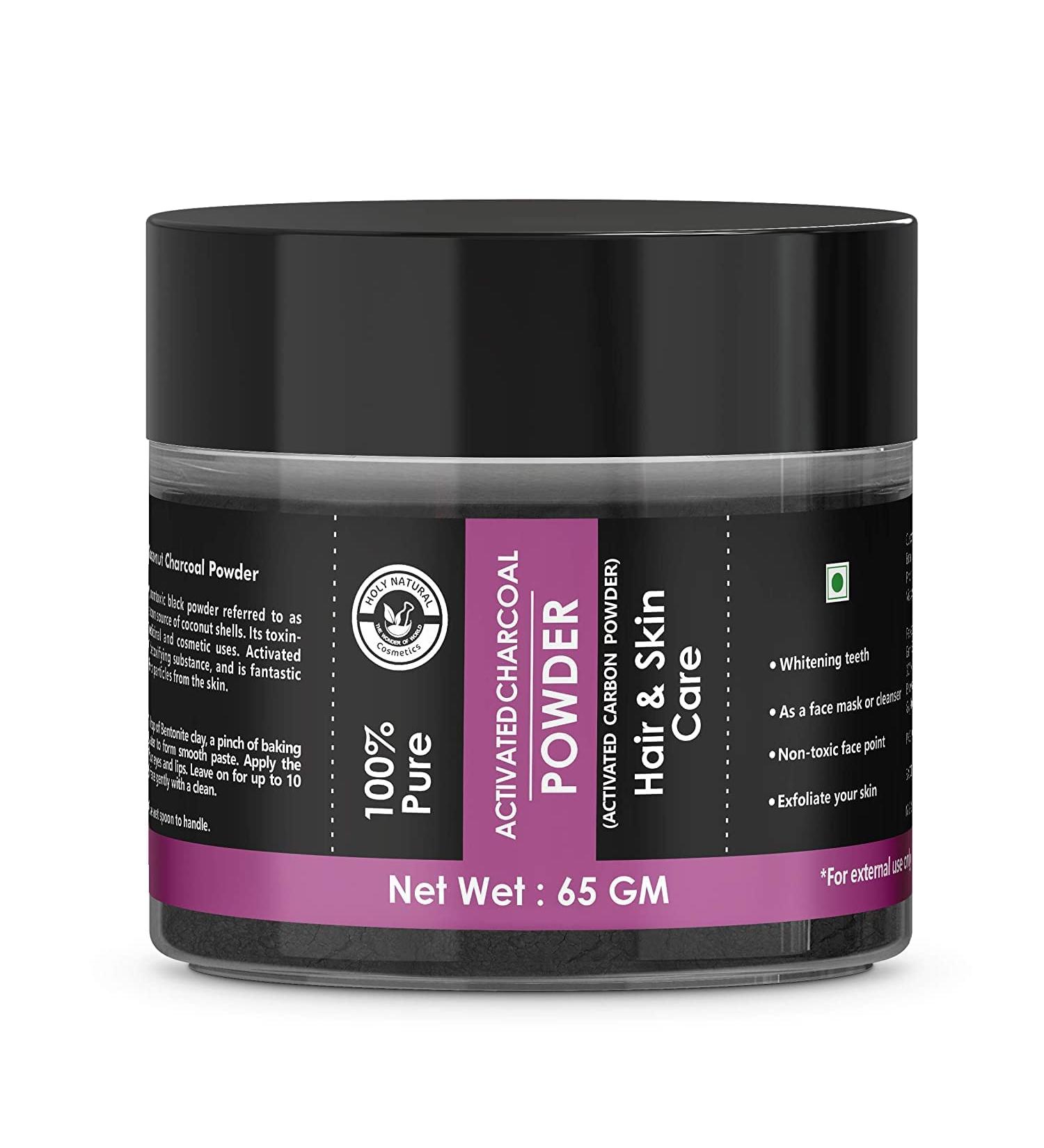 QURA QURA Activated Charcoal Powder for Teeth Skin Face - 65g