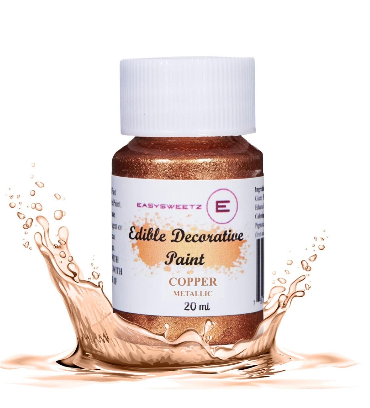 EasySweetz 100% Edible Decorative Paint Metallic: (Copper) 20ml