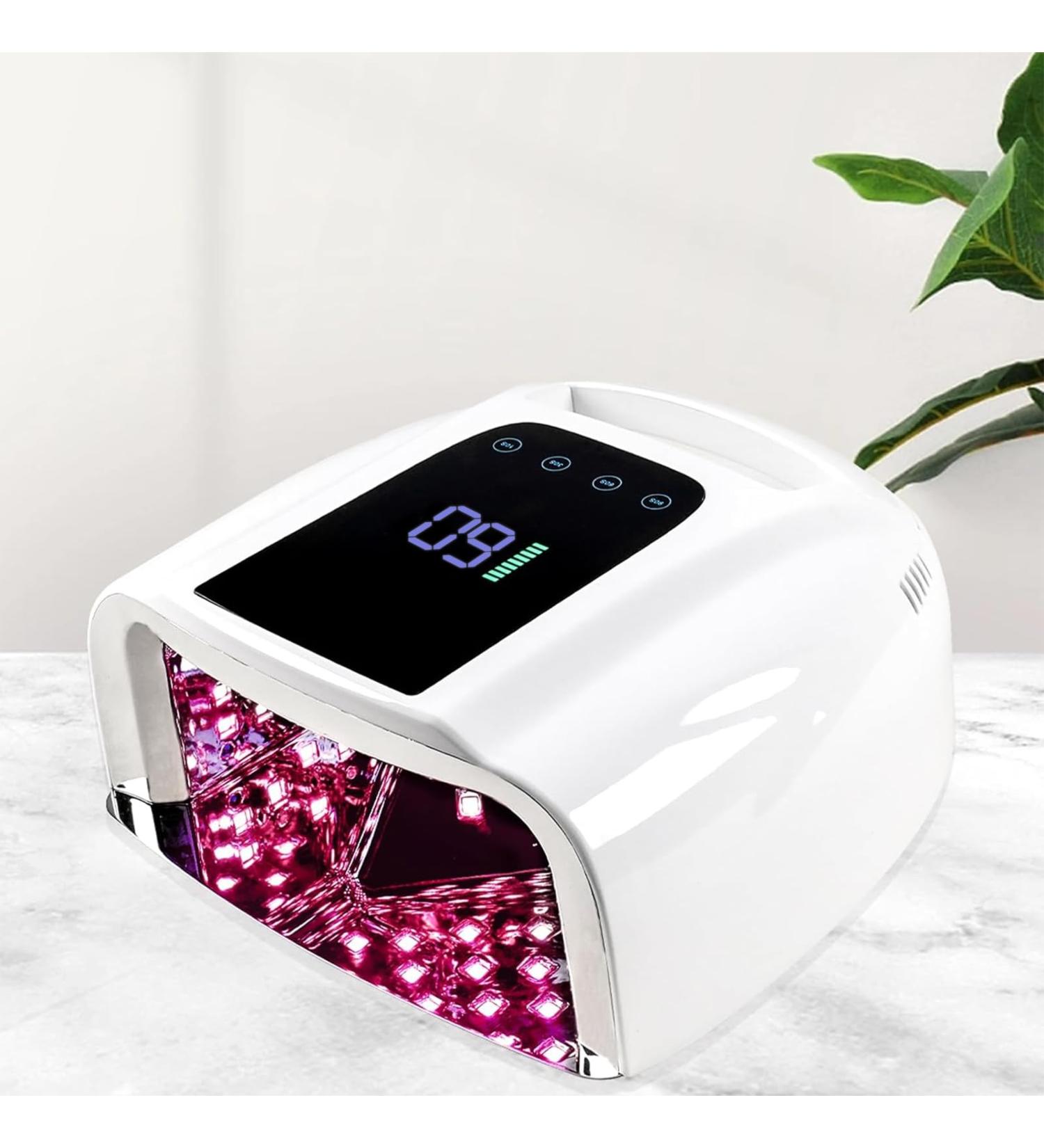 96W Rechargeable UV LED Nail Lamp Portable Cordless UV Light for Nails with LCD Display Auto Sensor (White) - Buy Online on GoSupps.com