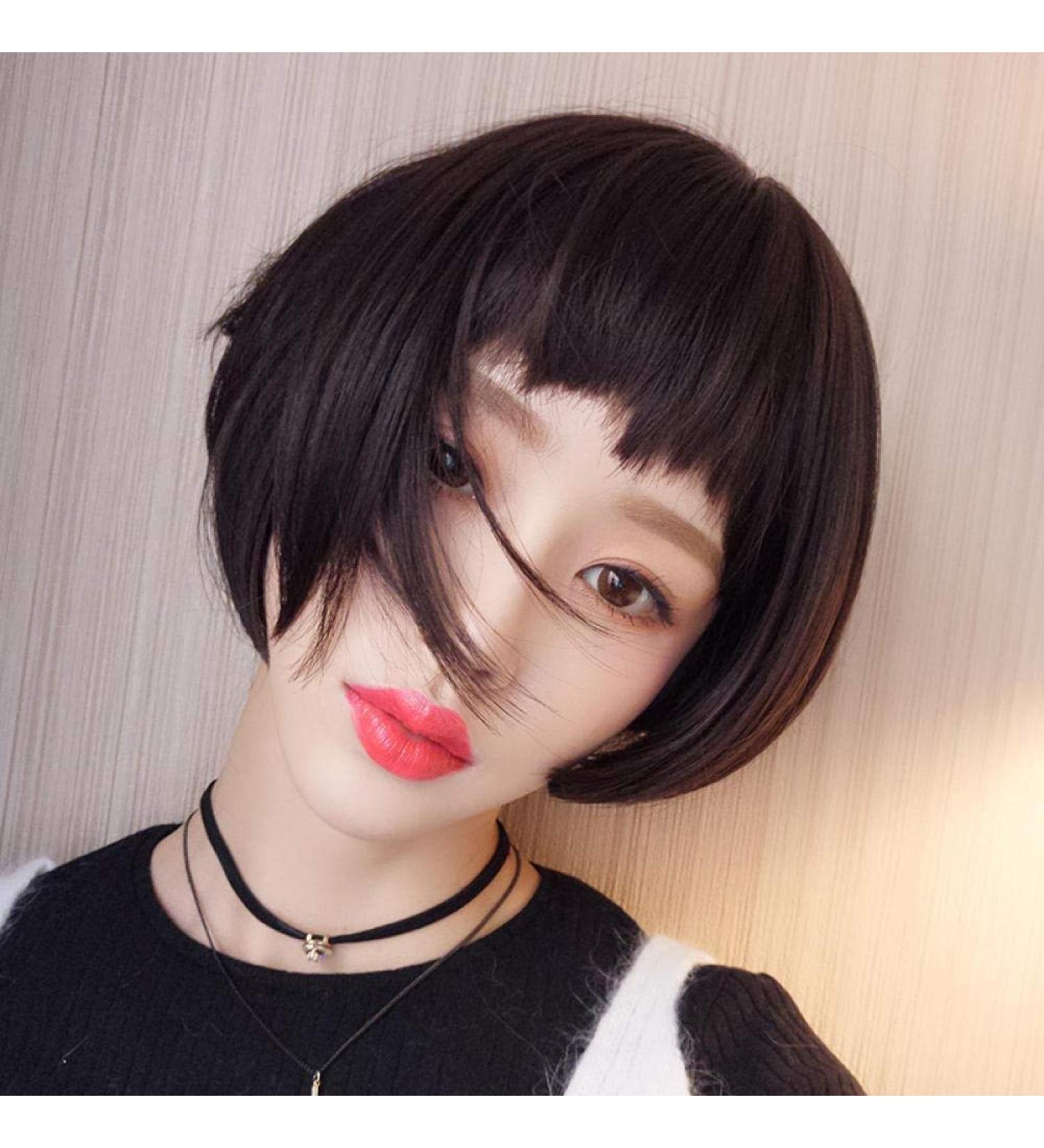 Shop BGHJUE Shirk-Style Bangs Wig | Natural Fluffy Short Bobo Hair for Women - International Shipping Available - Buy Online on GoSupps.com