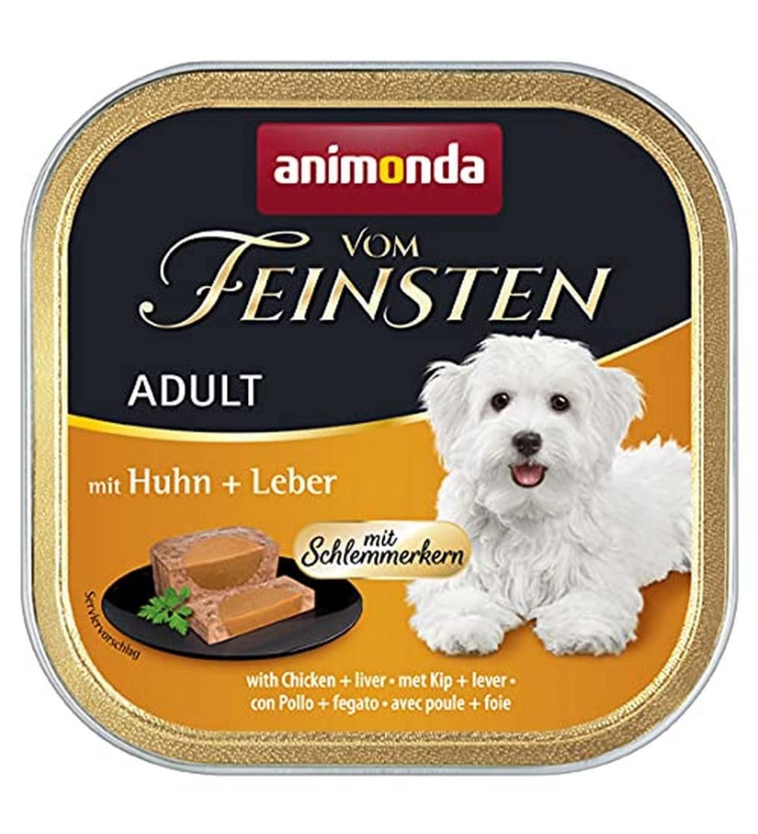 Animonda of the finest adult dog food wet food for adult dogs feasts with chicken + liver 22 x 150 g of feasts with chicken + liver 1 piece (22 pack)