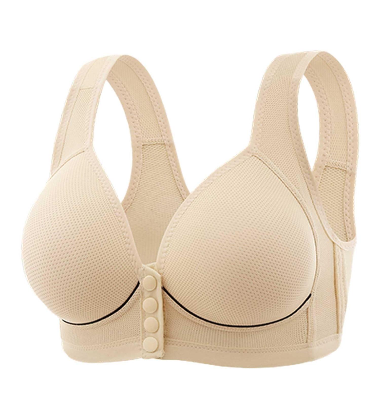 Shock Absorber Sport BH | Seamless Push Up Minimizer Bra for Women | Elegant Front Closure White & Beige T-shirt Bras - Buy Online on GoSupps.com