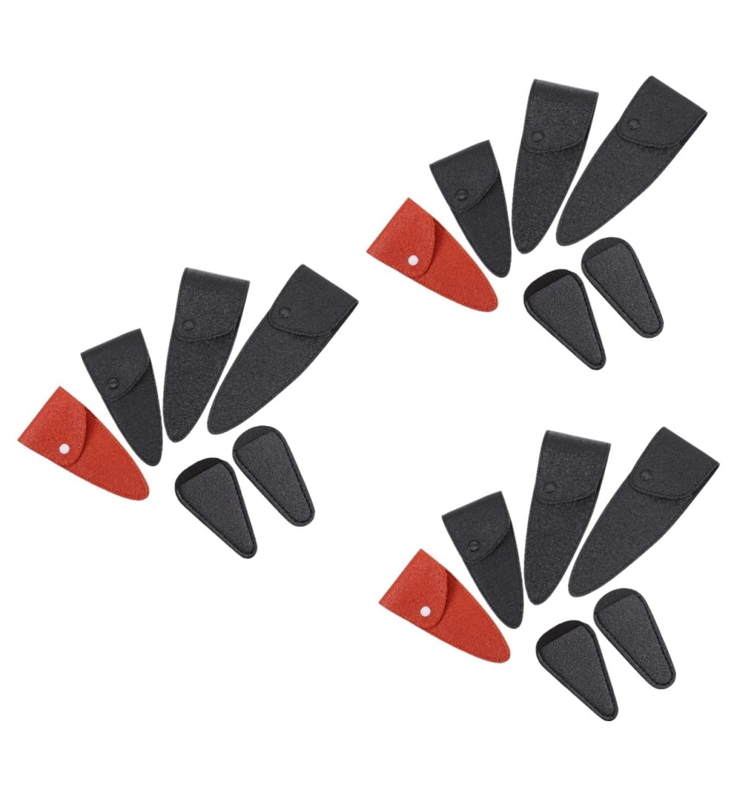 Beaupretty 18-Piece Hairdresser Leather Case & Plastic Scissor Organizer - Transparent Storage Bag for Hair Tools - 3 Pcs Black & Brown Scissors Pocket 20x7.5cm - Buy Online on GoSupps.com