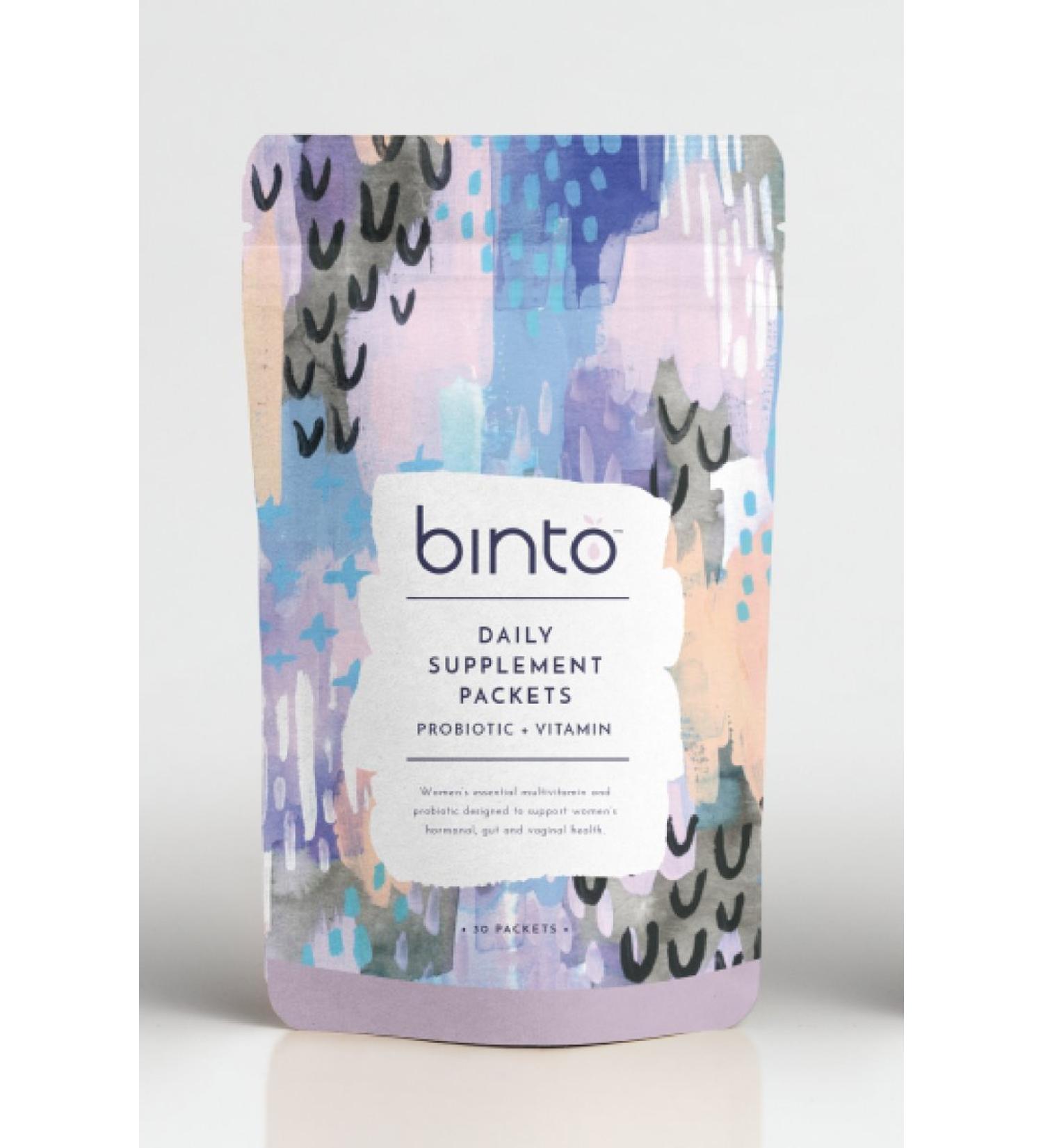 Binto 3-in-1 Glow Getter Daily Women's Probiotic & Multivitamin - Designed to Support Hormonal Mood and Gut Balance - Buy Online on GoSupps.com