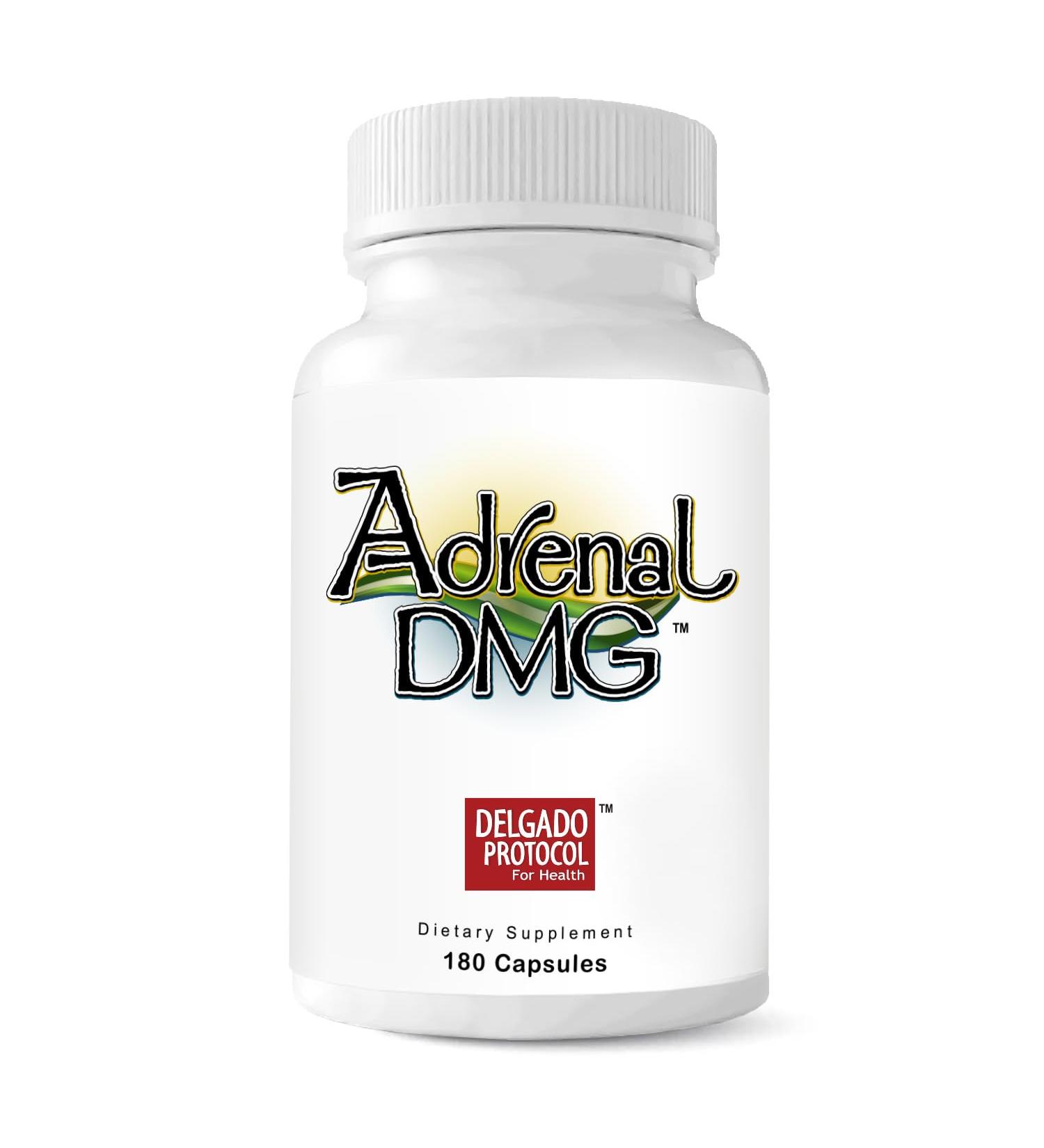 Adrenal DMG - 180 Capsules - Support Daytime Energy Better Sleep Immune System Reduce Stress Levels and Fatigue - All Natural Supplement - Buy Online on GoSupps.com