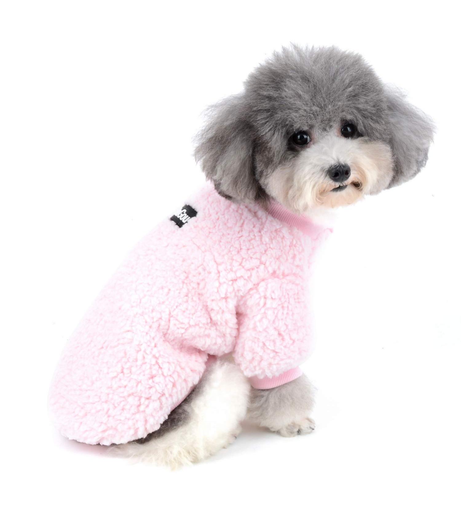 Zunea Winter Coats for Small Dogs | Fleece Warm Dog Sweater & Jacket for Chihuahuas & Cats | Pink Pet Clothes for Boys & Girls - Buy Online on GoSupps.com