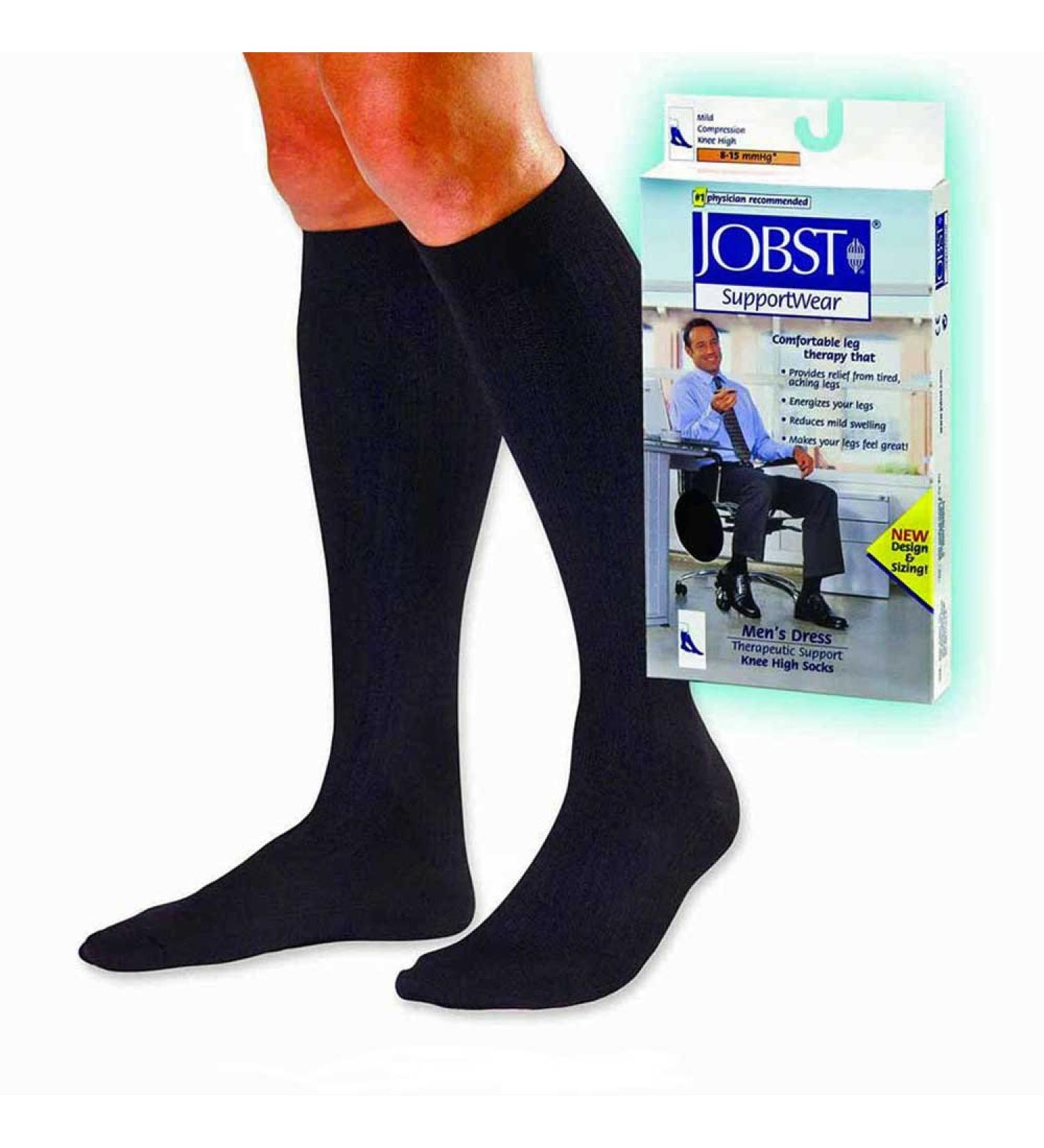 Jobst Men's Light Support Over-the-Calf Dress Socks