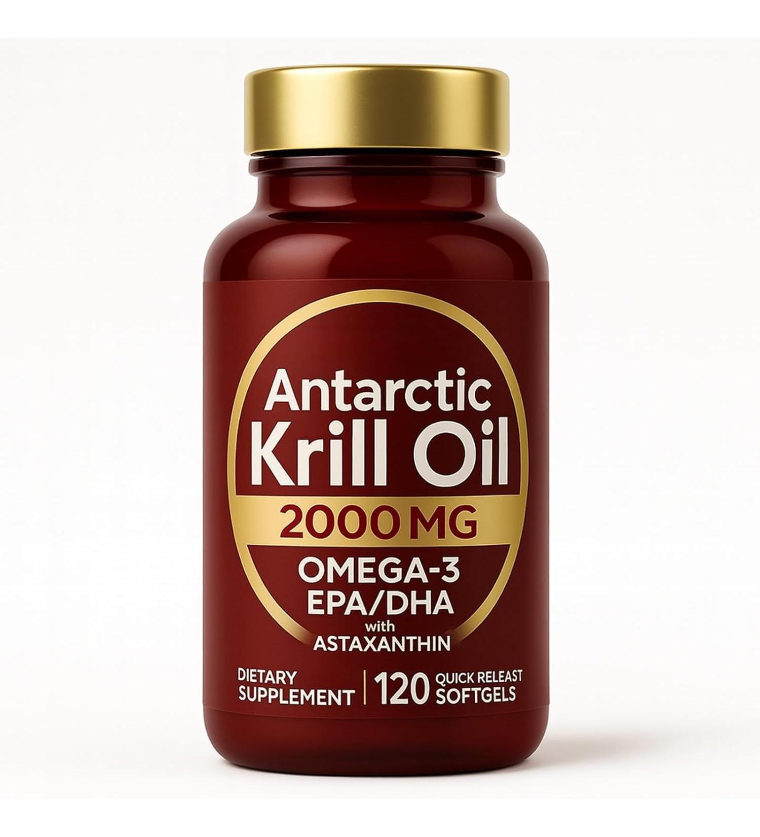 Krill Oil 2000 mg New Supports Daily Dietary Needs for Antioxidants1201Pcs - Buy Online on GoSupps.com