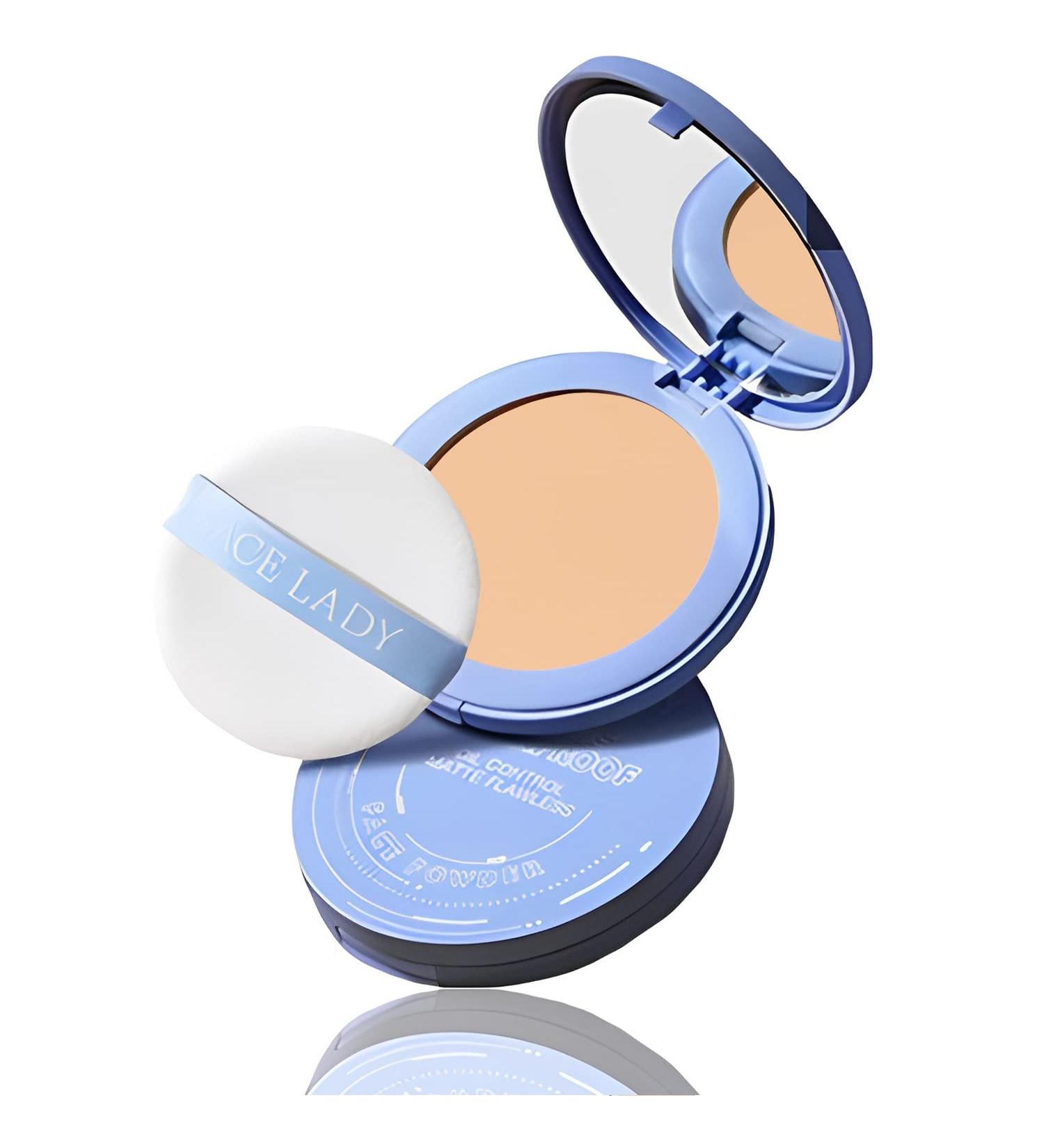 Oil Control Matte Waterproof Pressed Powder 02 - Natural Beige | Smooths Pores, Fine Lines | Long-Lasting Makeup - Buy Online on GoSupps.com