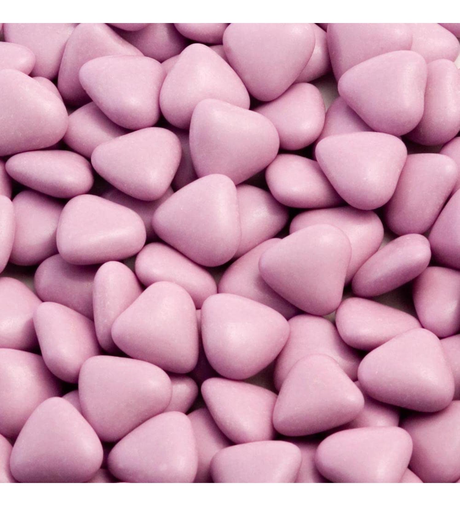 Lilac Mini Heart Chocolate Dragees Wedding Favour Sweets (1 KG/Approx 950 Hearts)