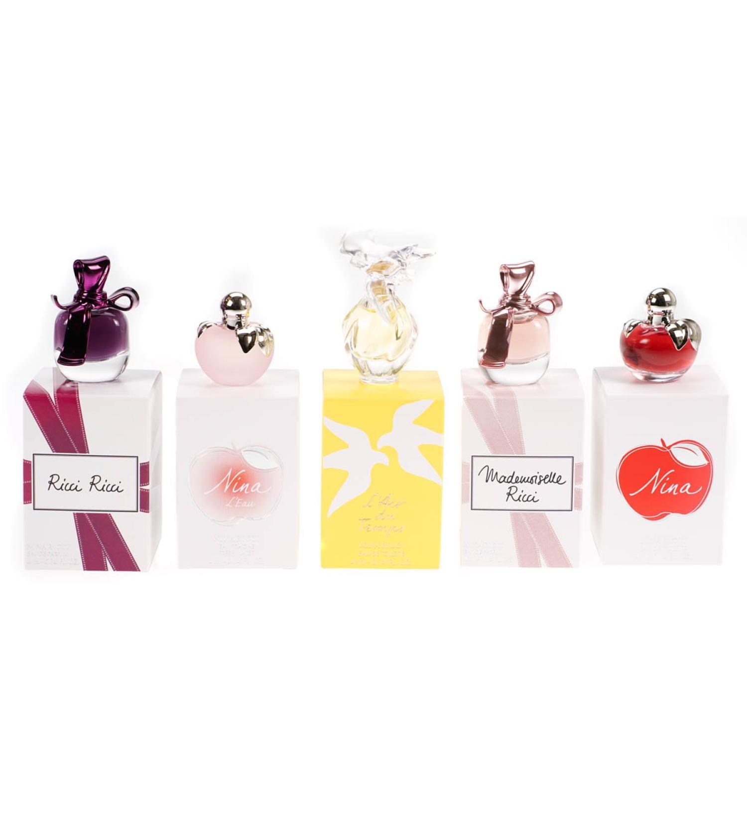 Nina Ricci Air Mail Femme Miniature Gift Set 5 x 0.1oz (4ml) - Ricci Ricci EDP + Nina L'eau EDT + Ma
