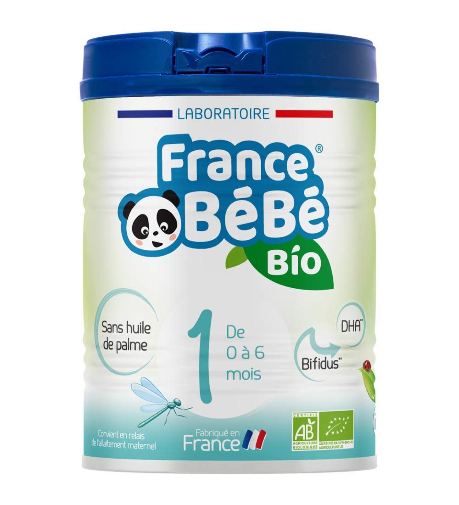 FRANCE BéBé BIO - Infant milk for babies 1st age powder 0 to 6 months - Milk made in France - BIFIDUS - PALM OIL FREE - 800g