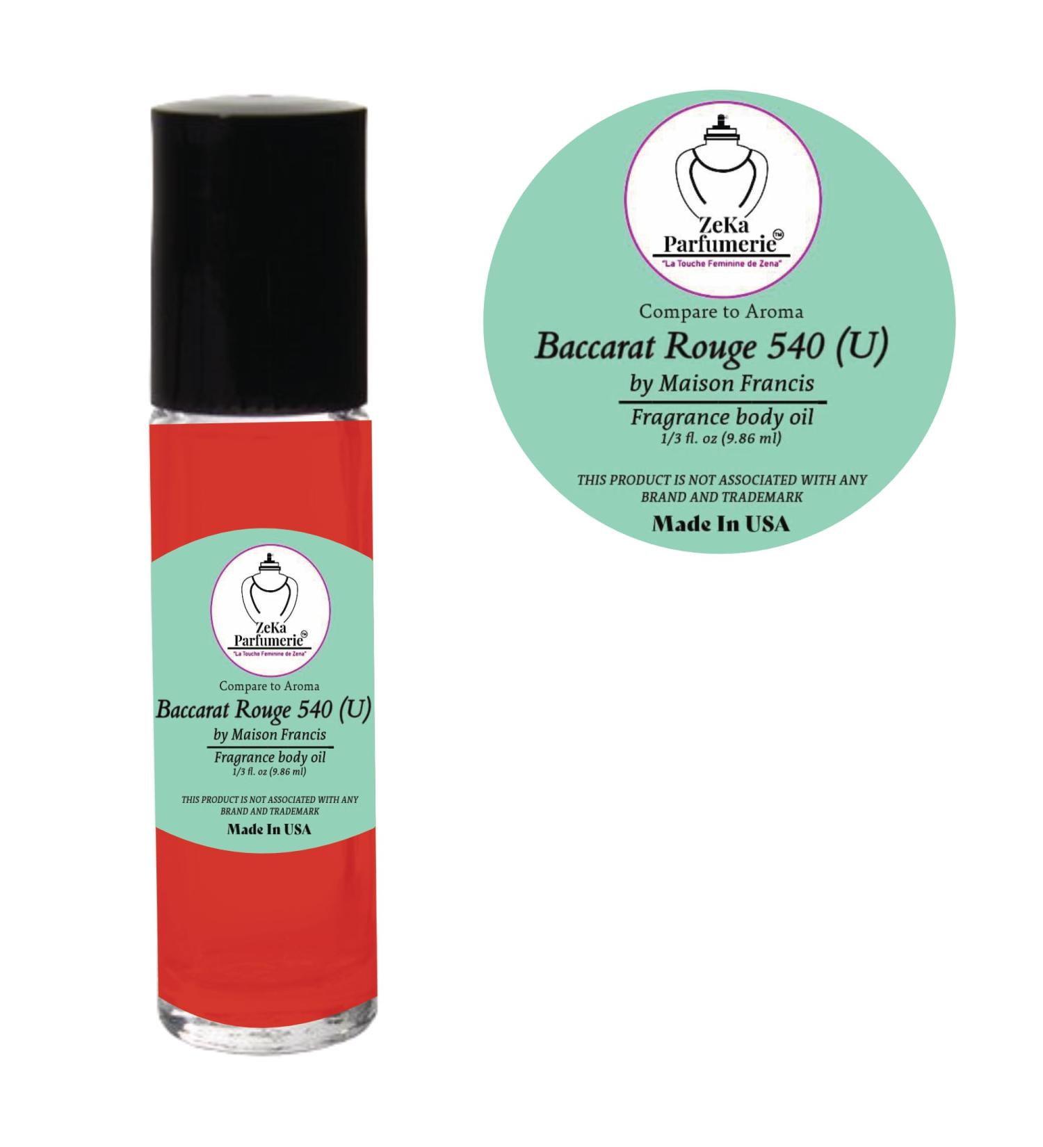 Compare to Aroma Baccarat Rouge 540 Body Oil - Unisex Fragrance Roll-On (1/3 oz) - International Shipping - Buy Online on GoSupps.com