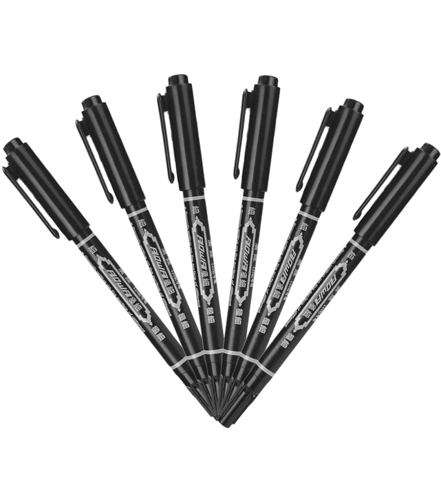 FOMIYES 6pcs Eyebrow Marker Pen Waterproof Eyebrow Pencil Microblading Marker Pen Mapping Eyebrow Pen Ink 13.9x1.8cm Black - Buy Online on GoSupps.com