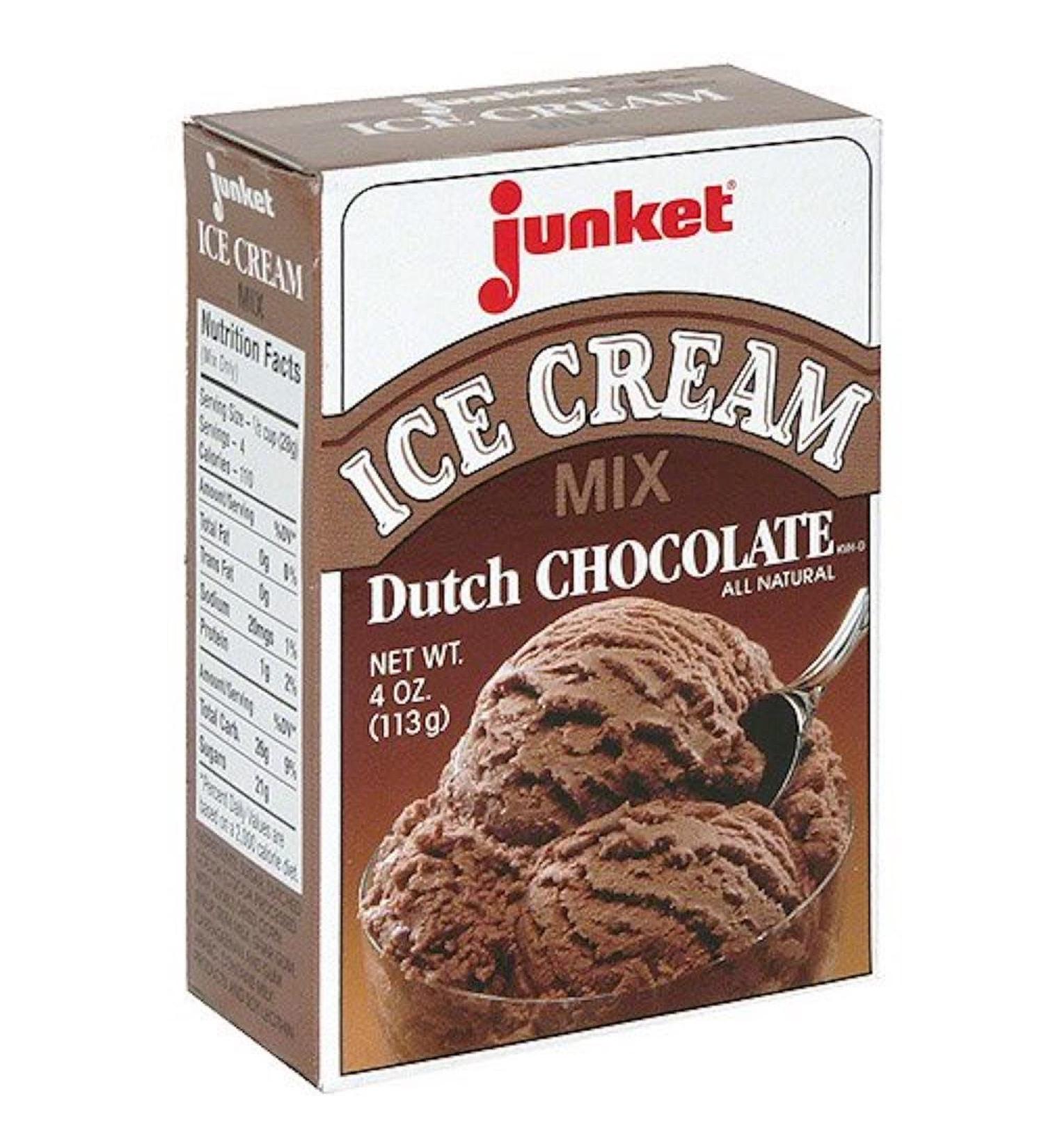 Junket Ice Cream Mix Dutch Chocolate 4 oz - Indulge in Rich and Creamy Treats - Buy Online on GoSupps.com