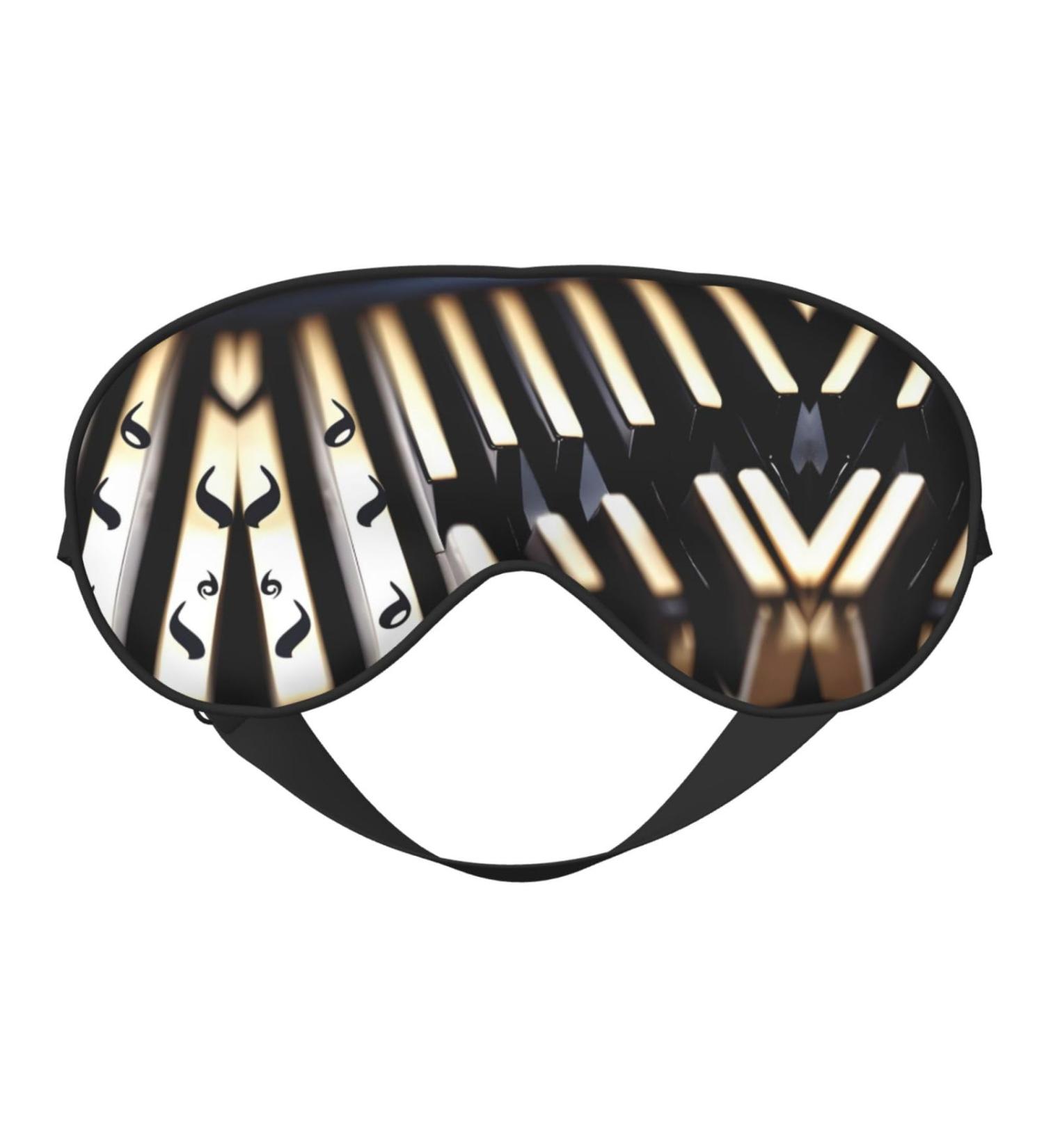 Unisex Piano with Musical Notes Eye Mask | Soft Light-Blocking Sleep Mask for Comfortable Rest - Buy Online on GoSupps.com