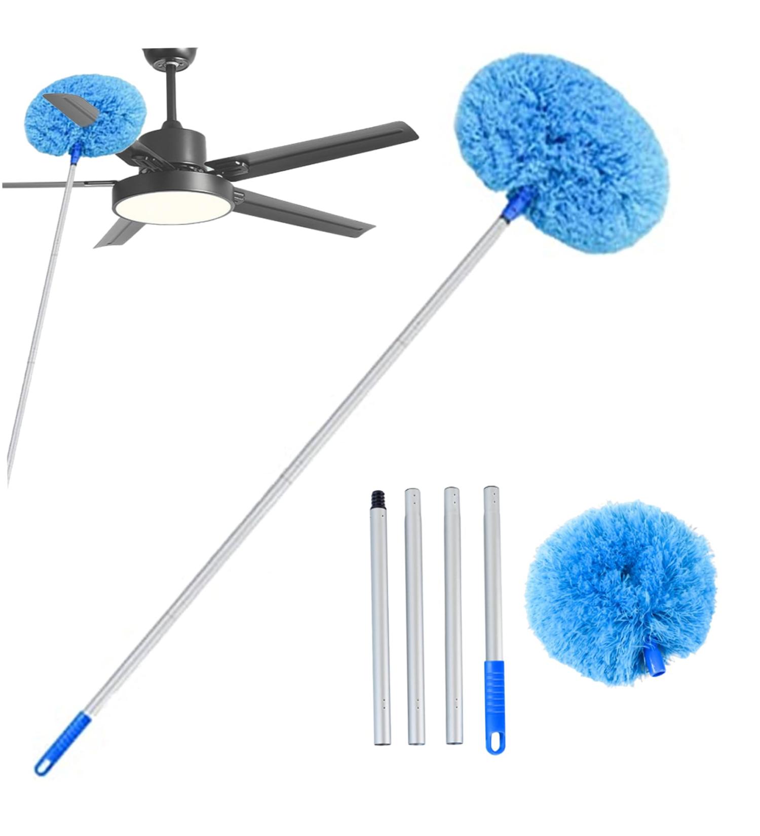 Ceiling Fan Cleaner Duster Extendable Duster Fan Duster for Ceiling Fan Duster with Extension Pole Blue - Buy Online on GoSupps.com