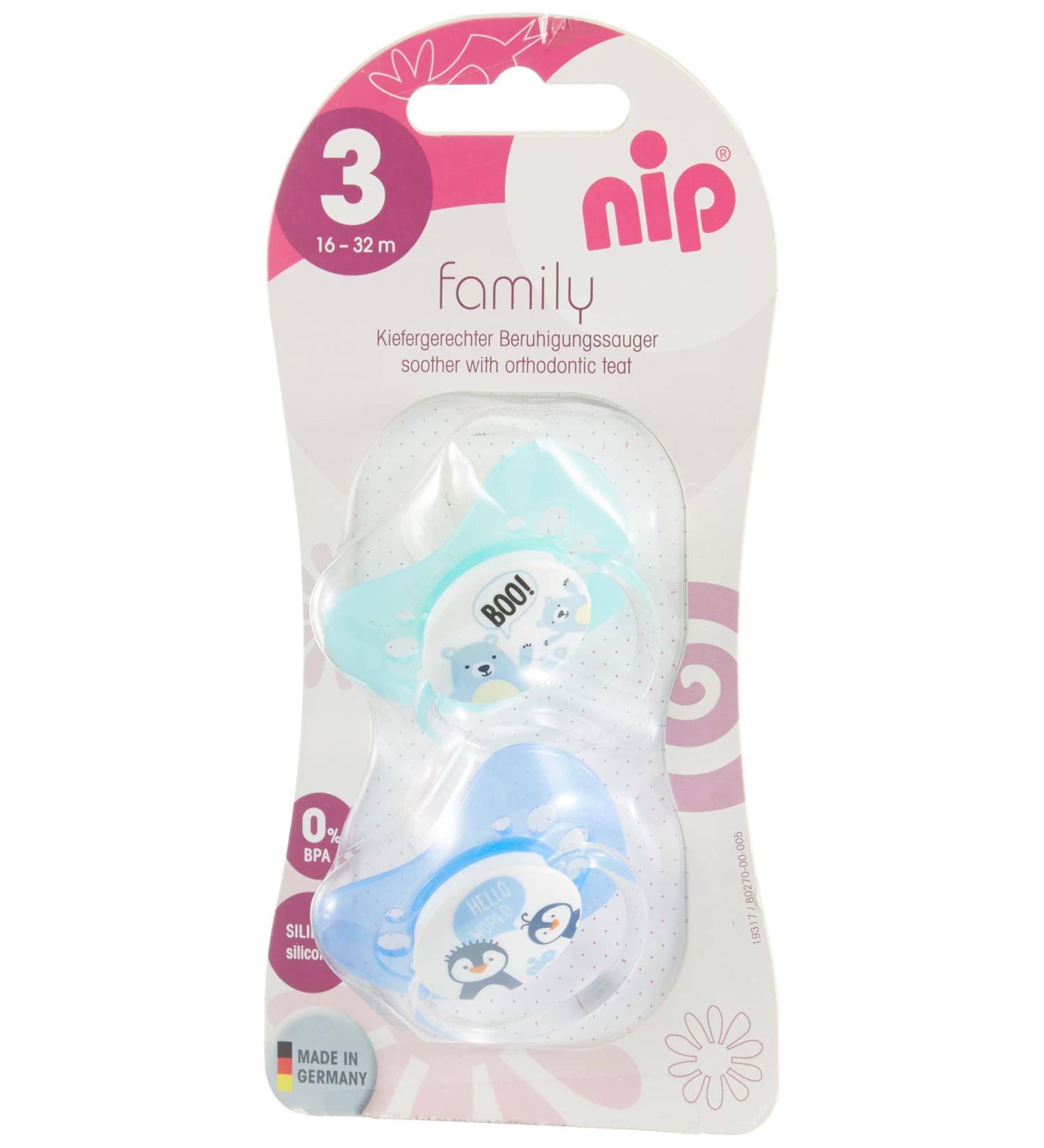 NIP Pacifier Family Girl - Silicone for 16-32 Months | International Shipping Available - Buy Online on GoSupps.com