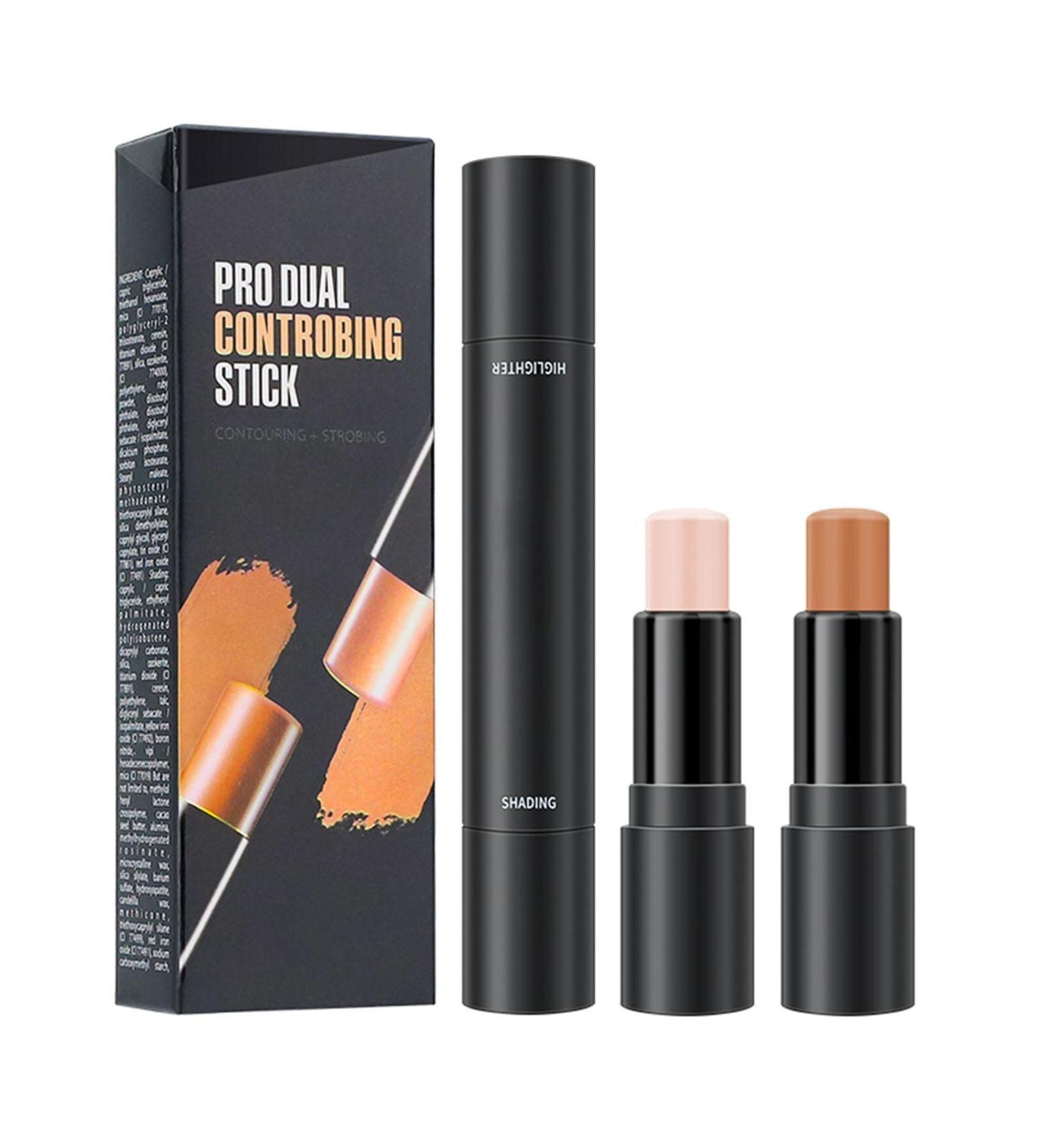 2 in 1 Face Highlighter Double-Ended Contouring Highlighting Stick Makeup Facial Highlighter Contouring Cosmetics Cream Stick 3D Face Body Shaping Highlight Stick Goforwealth - Buy Online on GoSupps.com