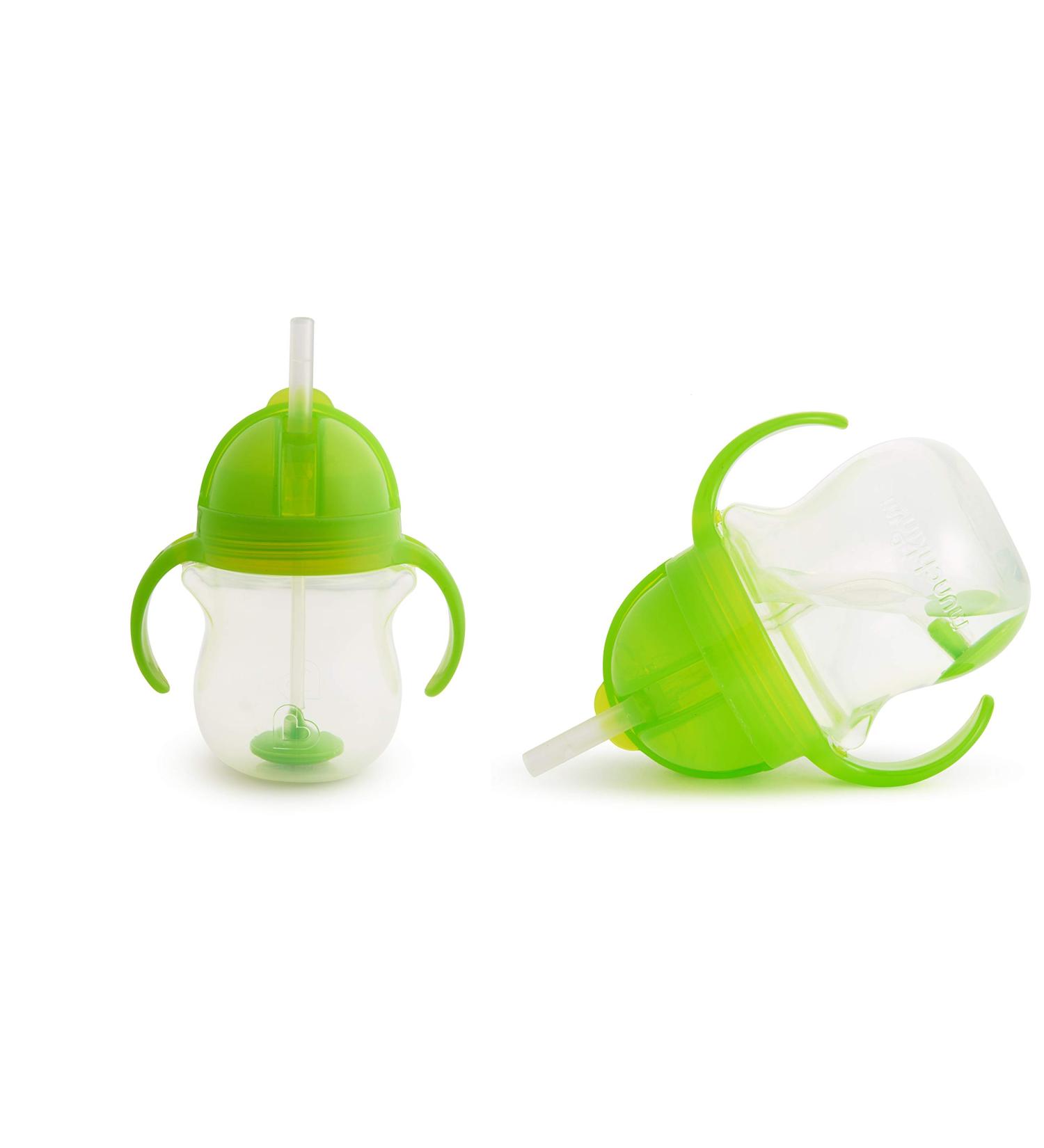 Munchkin Click Lock 7 oz Weighted Flexi-Straw Cup 2 Pack Green - 2 Count - Buy Online on GoSupps.com