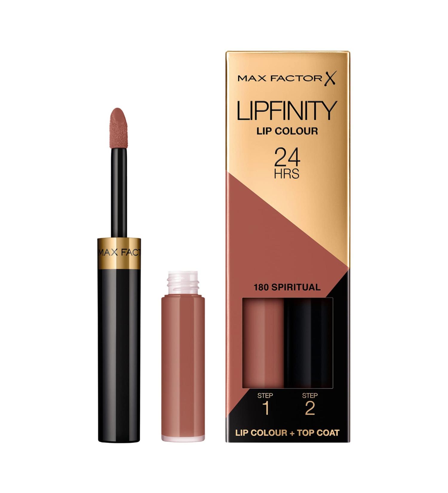Max Factor Lipfinity Long-Lasting Two Step Lipstick - 180 Spiritual (Brown) 4.2g - Pack of 1 - Buy Online on GoSupps.com