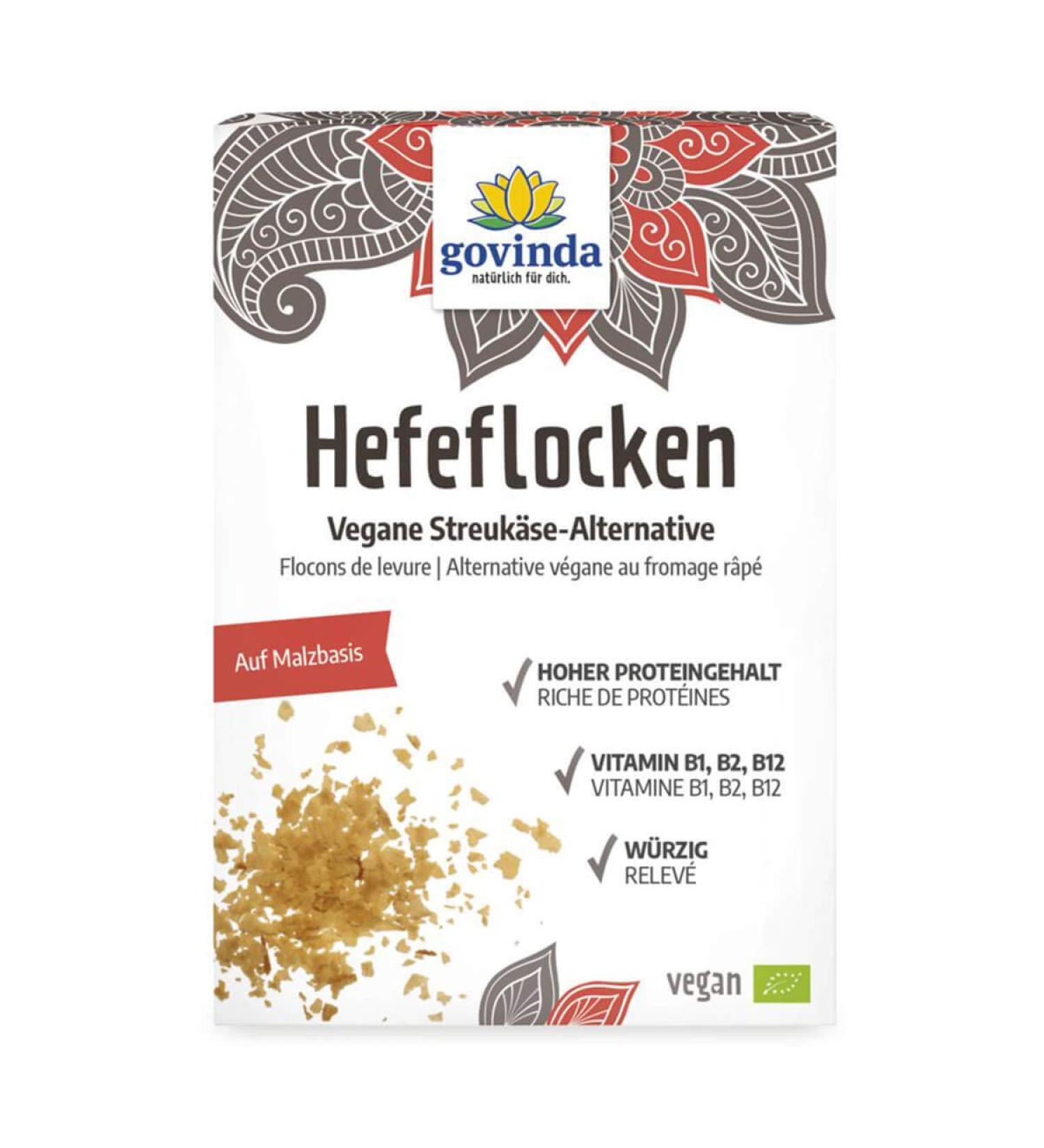Govinda - Malt-based yeast flakes - 100 g - pack of 6