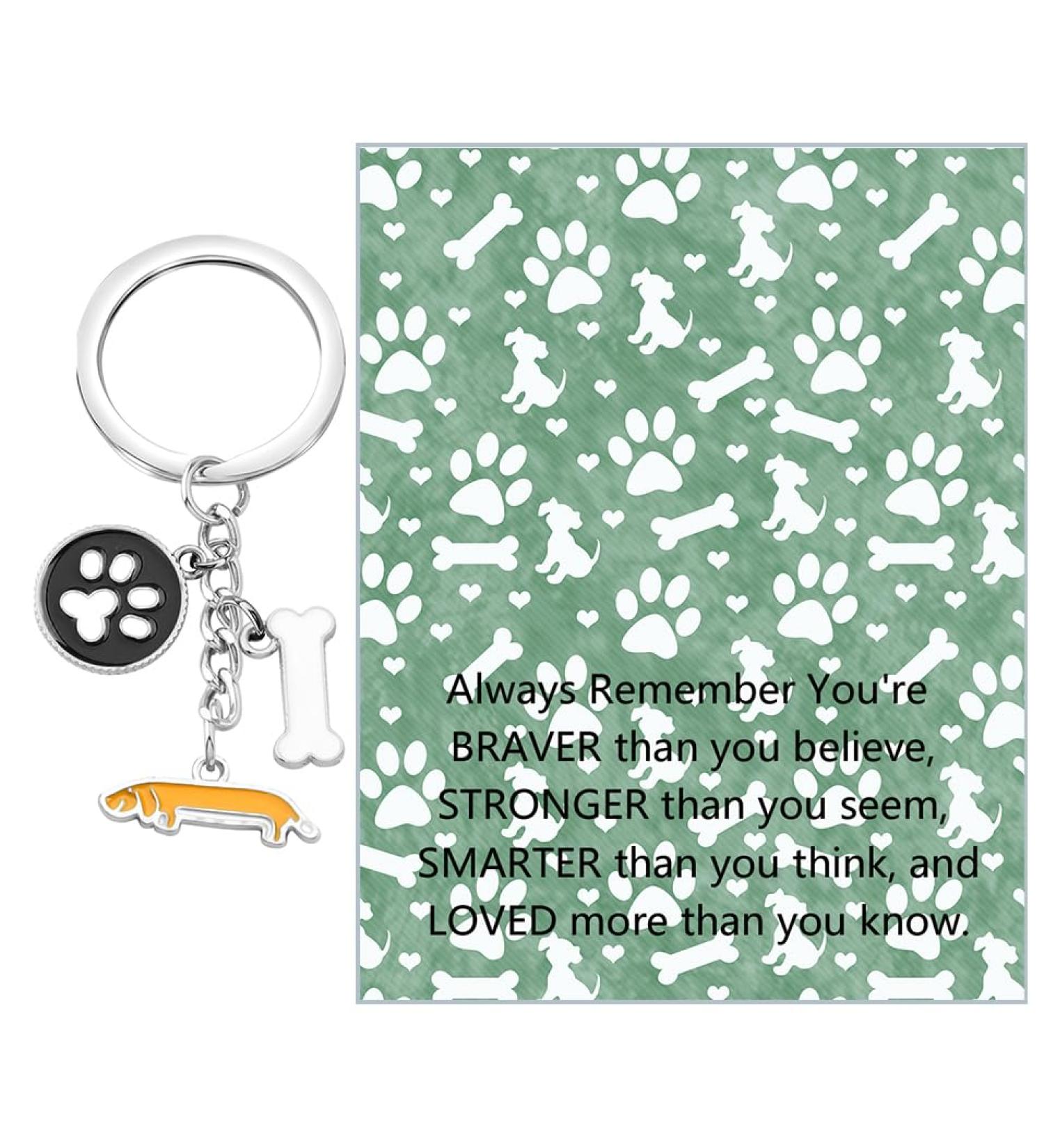Ensianth Dog Keychain - Perfect Gift for Dog Lovers | Puppy Paw Print Keyring for Dog Owners | Ideal for Moms & Dads - Buy Online on GoSupps.com