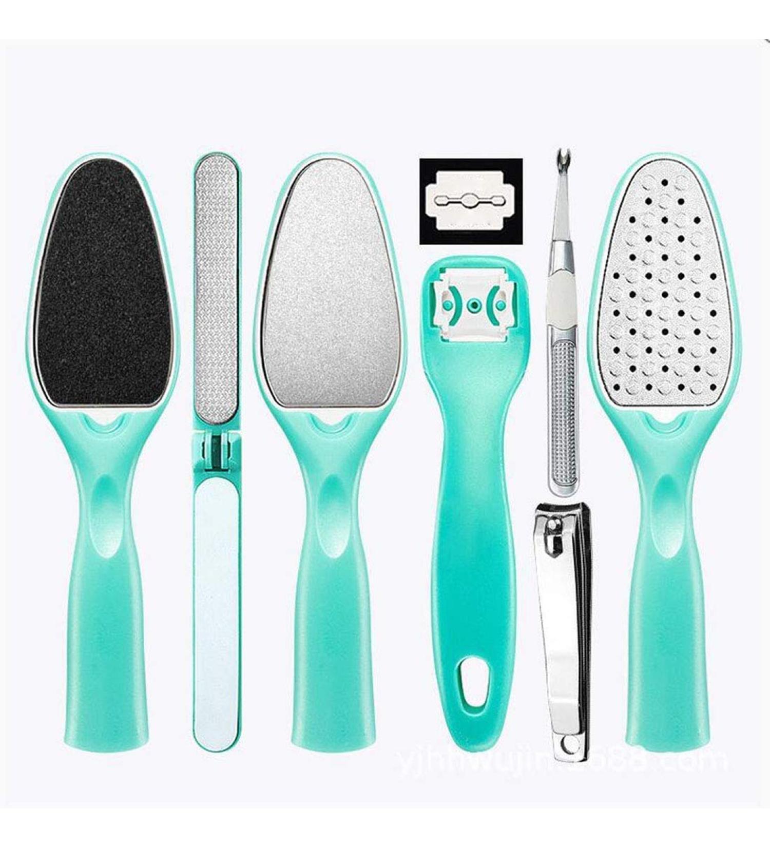 BTRICE 8 in 1 Professional Stainless Steel Foot Pedicure Tool - Ultimate Foot Care for Dry & Wet Skin Removal - Buy Online on GoSupps.com