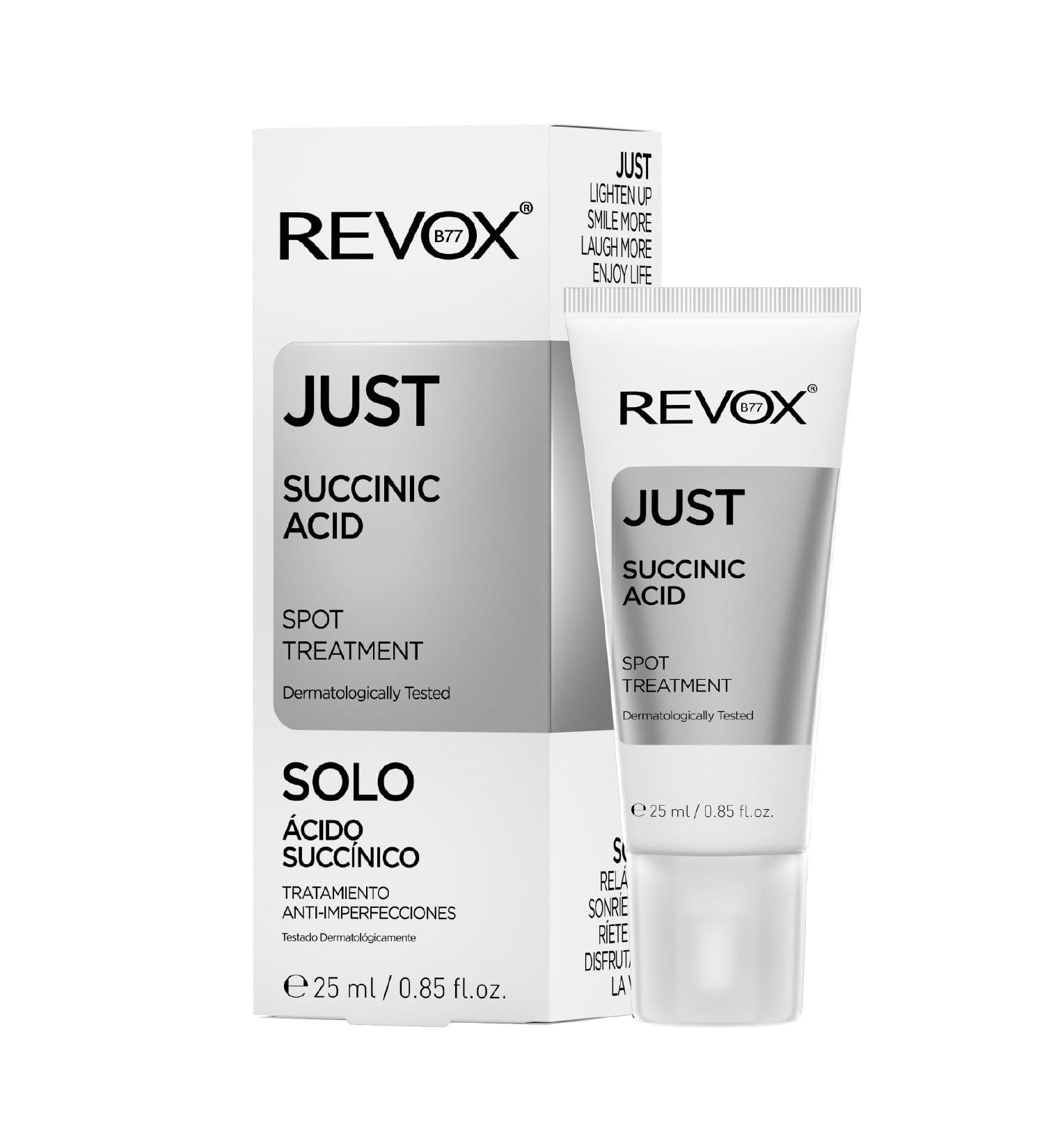  REVOX B77 REVOX B77 - Just Succinic Acid 30ml Anti-Blemish Cream Cuuccinic Acid & Salicylic Acid Cleans Pores Reduces Dark Spots Soothes Skin Reduces Redness Regulates - Buy Online on GoSupps.com