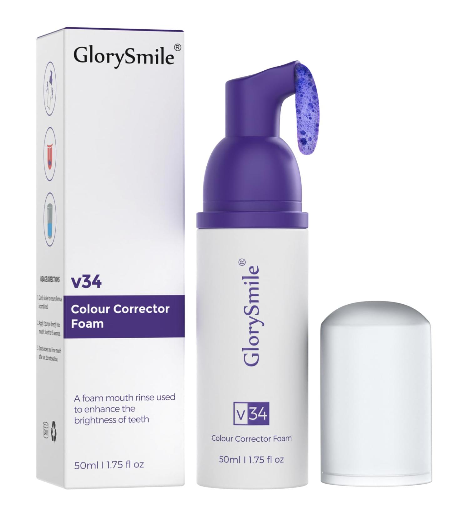 Purple Toothpaste for Teeth Whitening Foam - Color Corrector & Stain Removal Booster - Buy Online on GoSupps.com