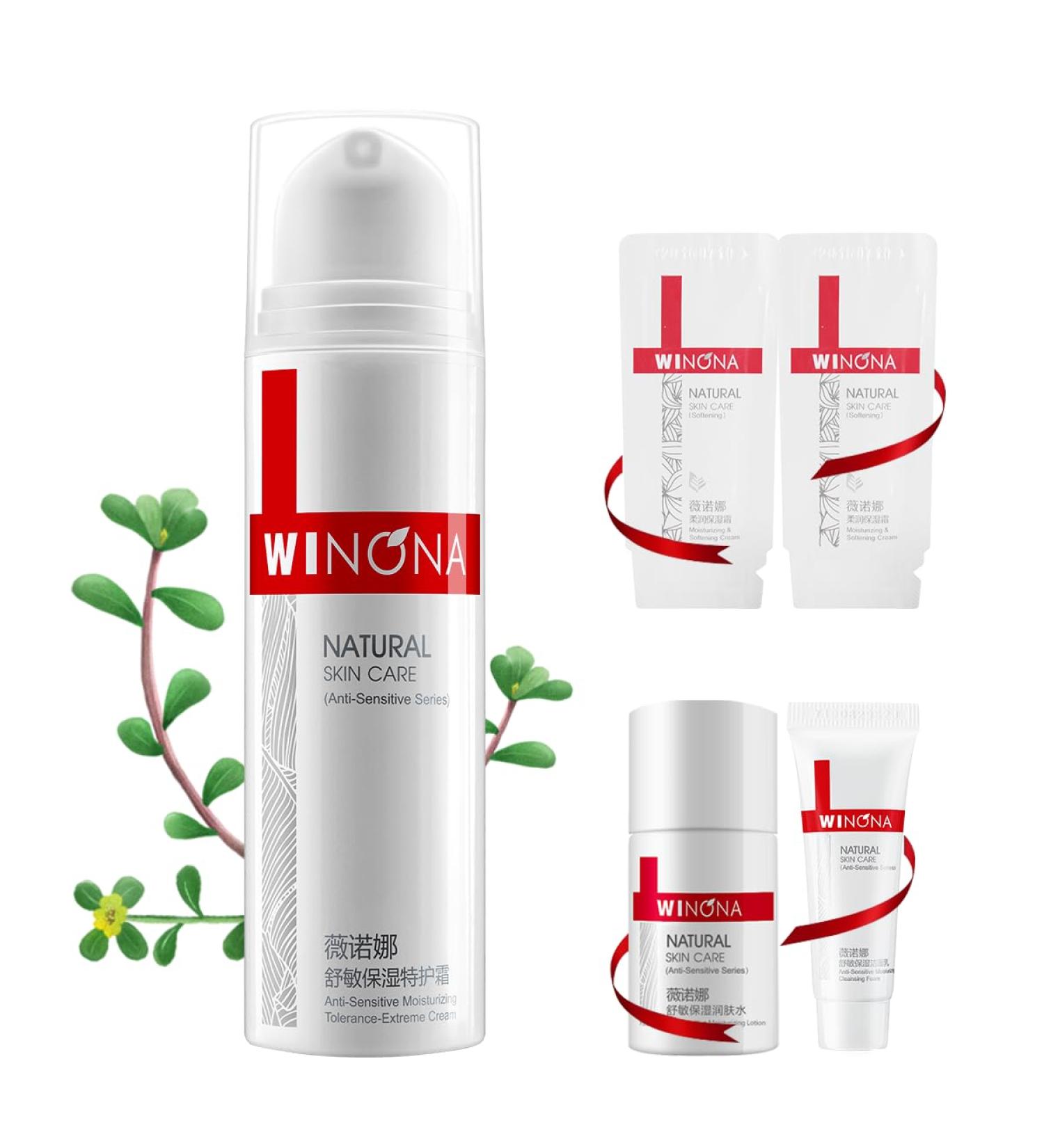 Winona Natural Skin Care Anti-Sensitive Facial Cream | 50g Soothing Moisturizer for Redness & Sensitivity - International Shipping Available - Buy Online on GoSupps.com