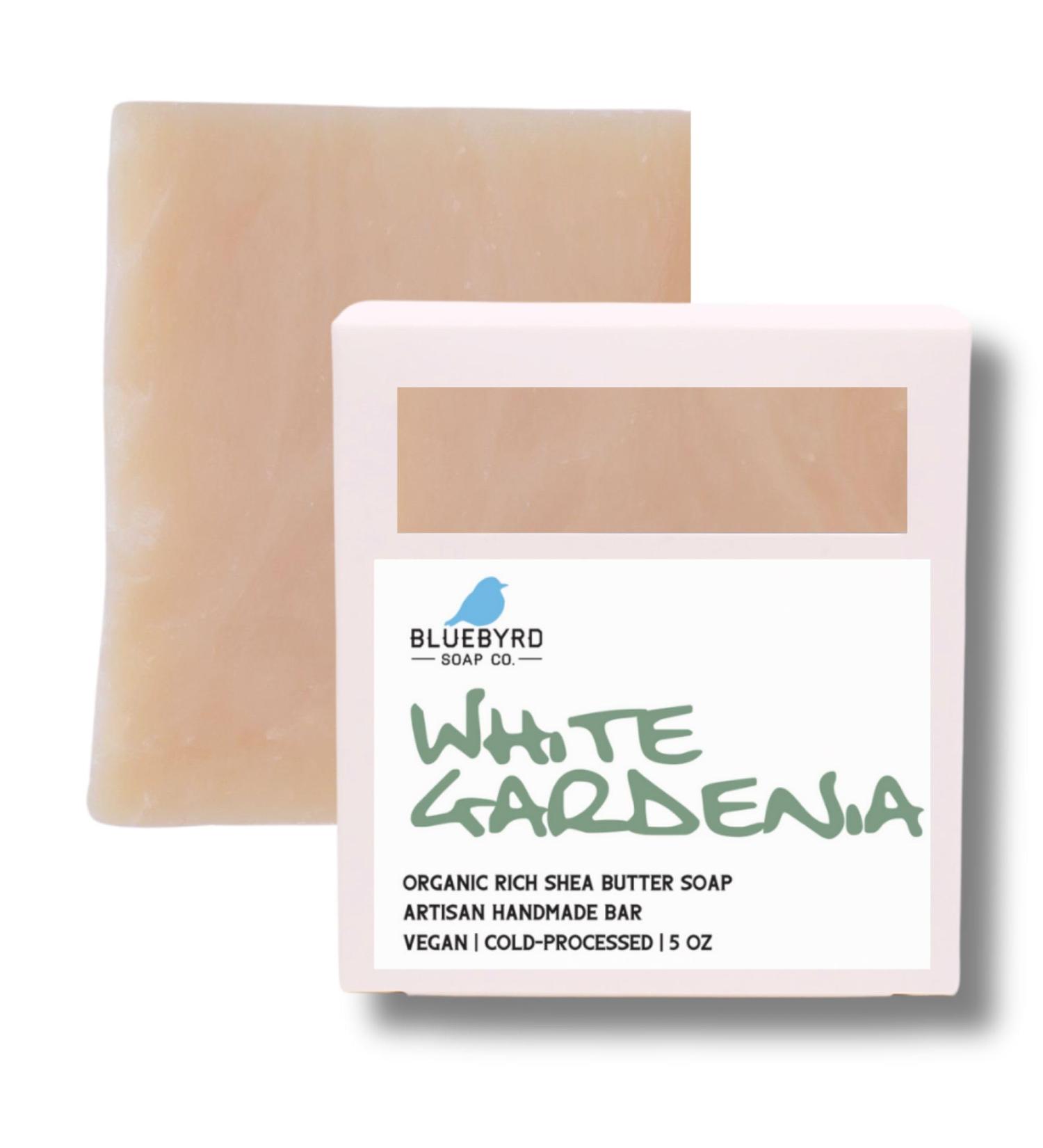 Bluebyrd Soap Co. Gardenia Bar Soap - Vegan Organic Cold Processed | Moisturizing Gentle Cleansing for Sensitive Skin | Creamy Lather - Buy Online on GoSupps.com