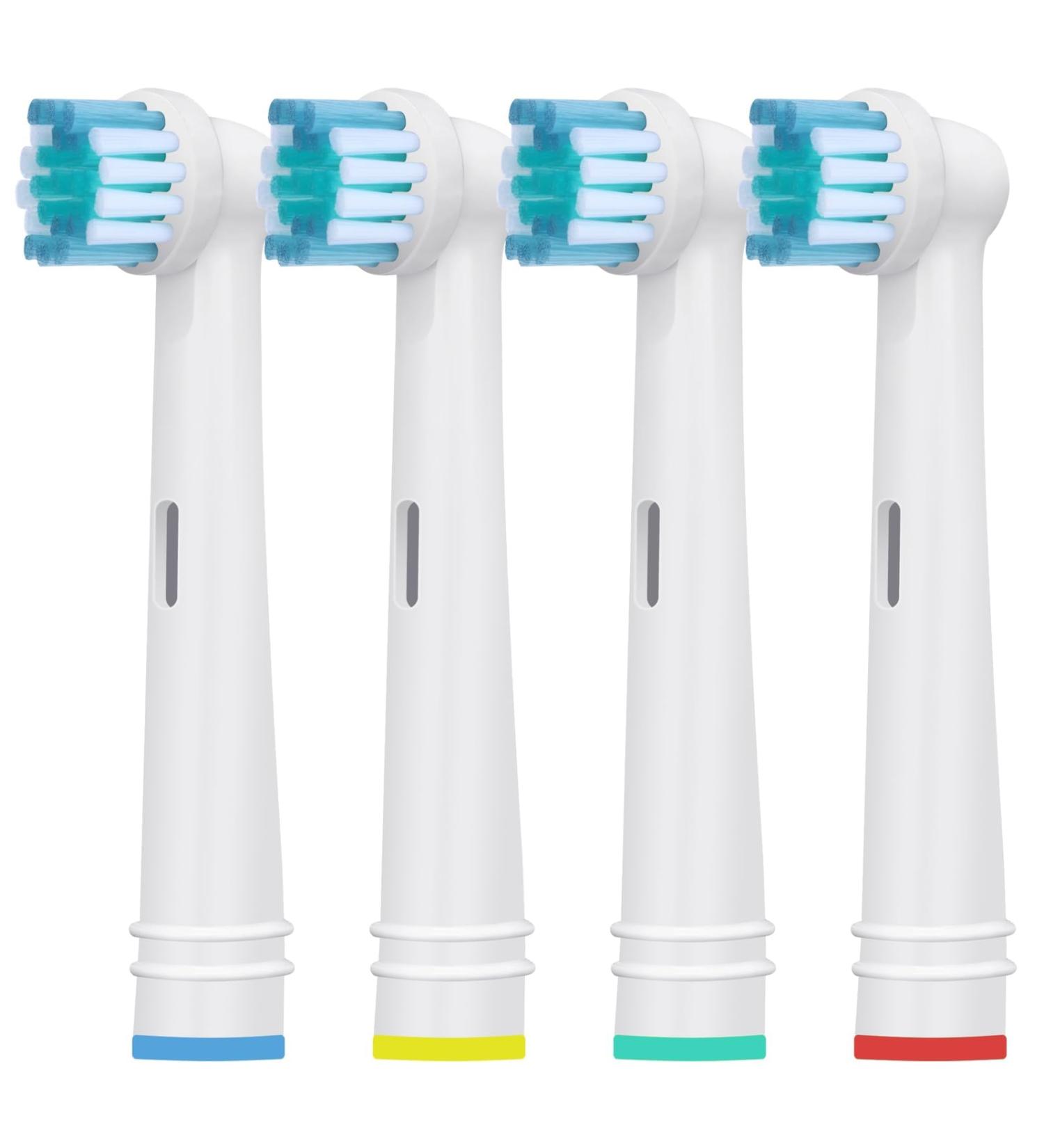 Electric Toothbrush Replacement Heads Compatible with Oral B - Precision Clean Refills for Gentle & Effective Cleaning by DeBizz (4 Pack - Buy Online on GoSupps.com