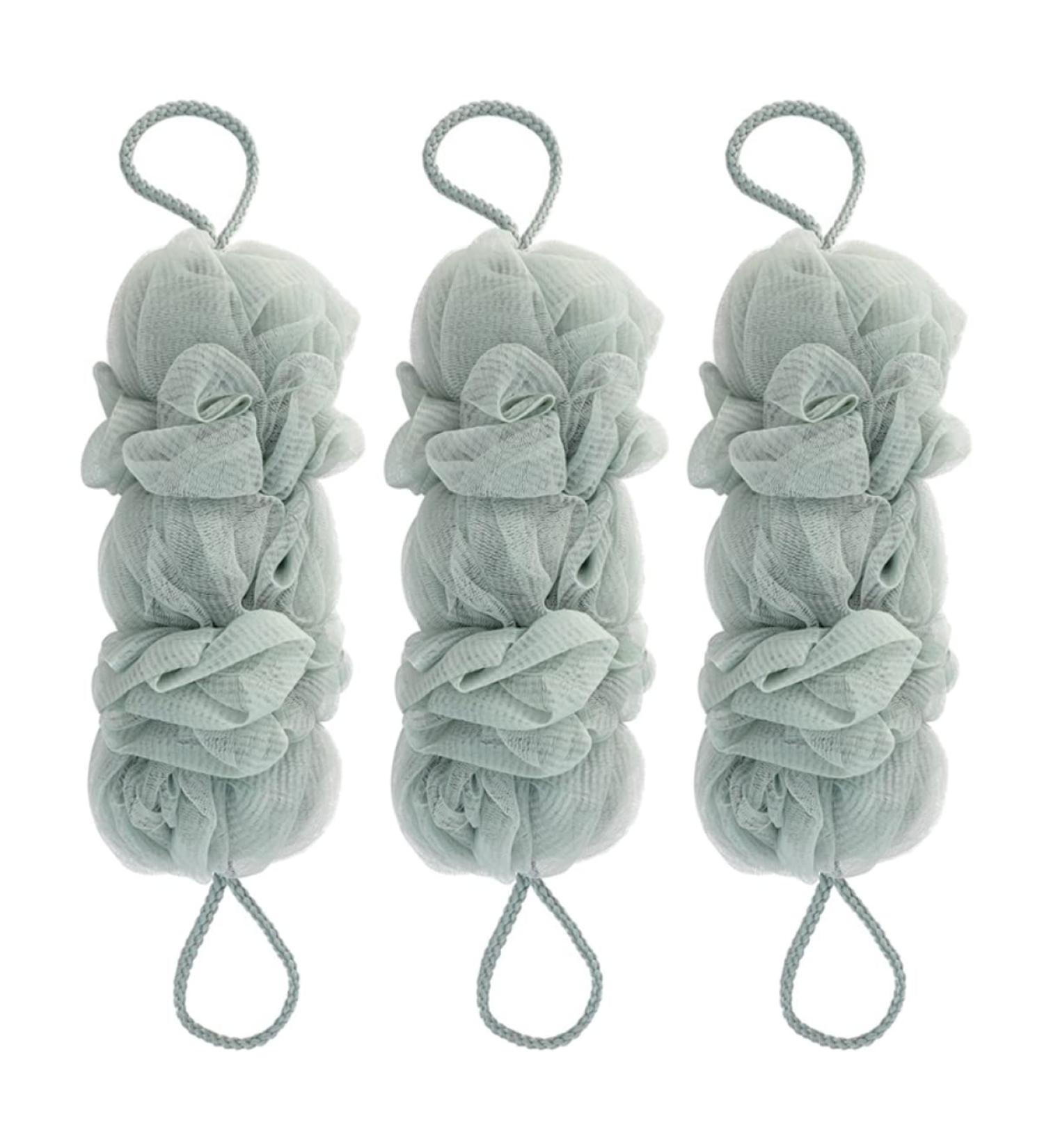 LALAFINA Bath Sponge Loofah - Exfoliating Body Scrubber for Men and Women | Shower Pouf Scrubber for a Refreshing Bath Experience - Buy Online on GoSupps.com