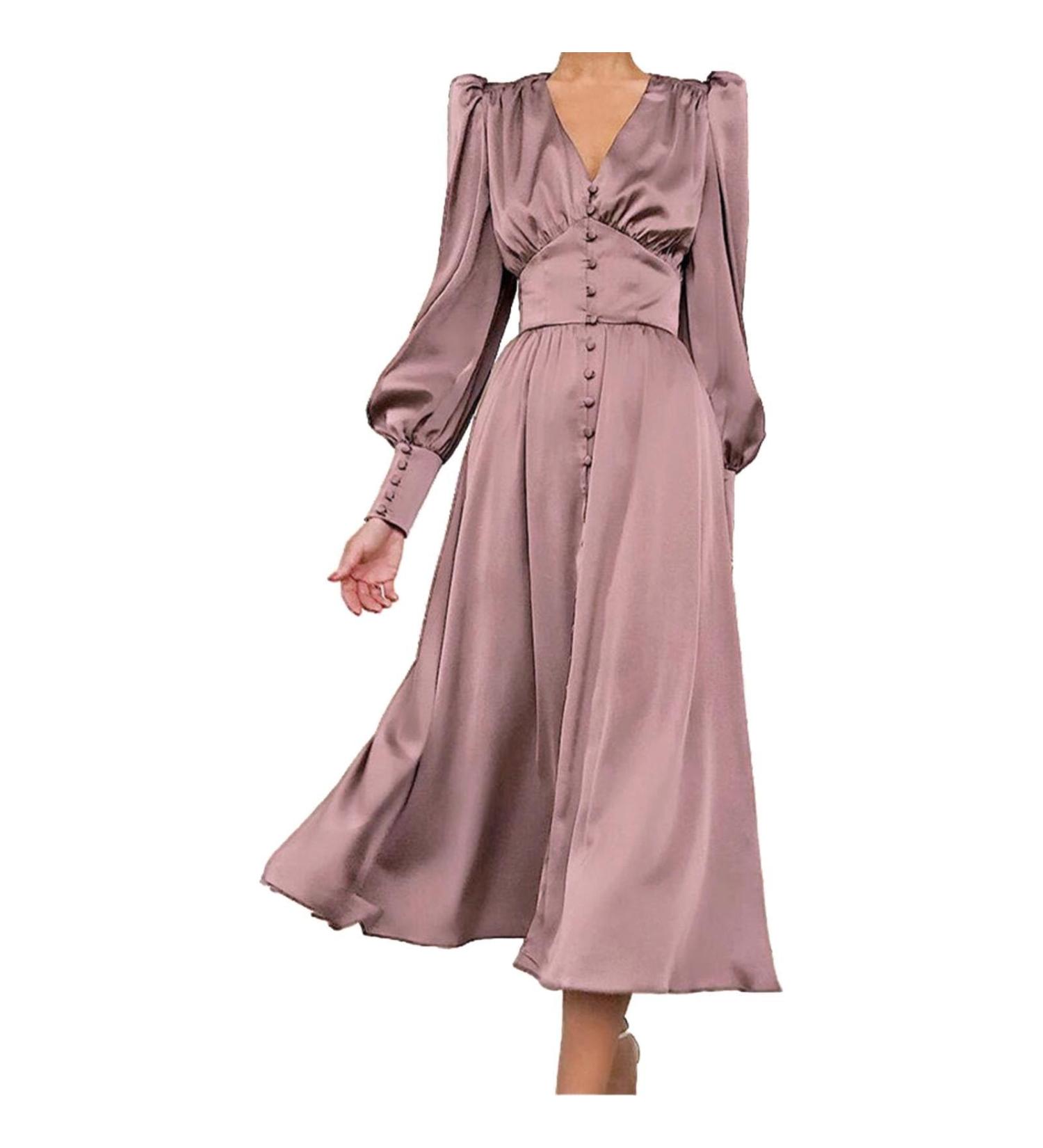 Shop Hanxiulin Ladies Mini Dress - Sexy O-Neck Evening & Leisure Dresses | Sequin Heart Neckline in Brown - Buy Online on GoSupps.com