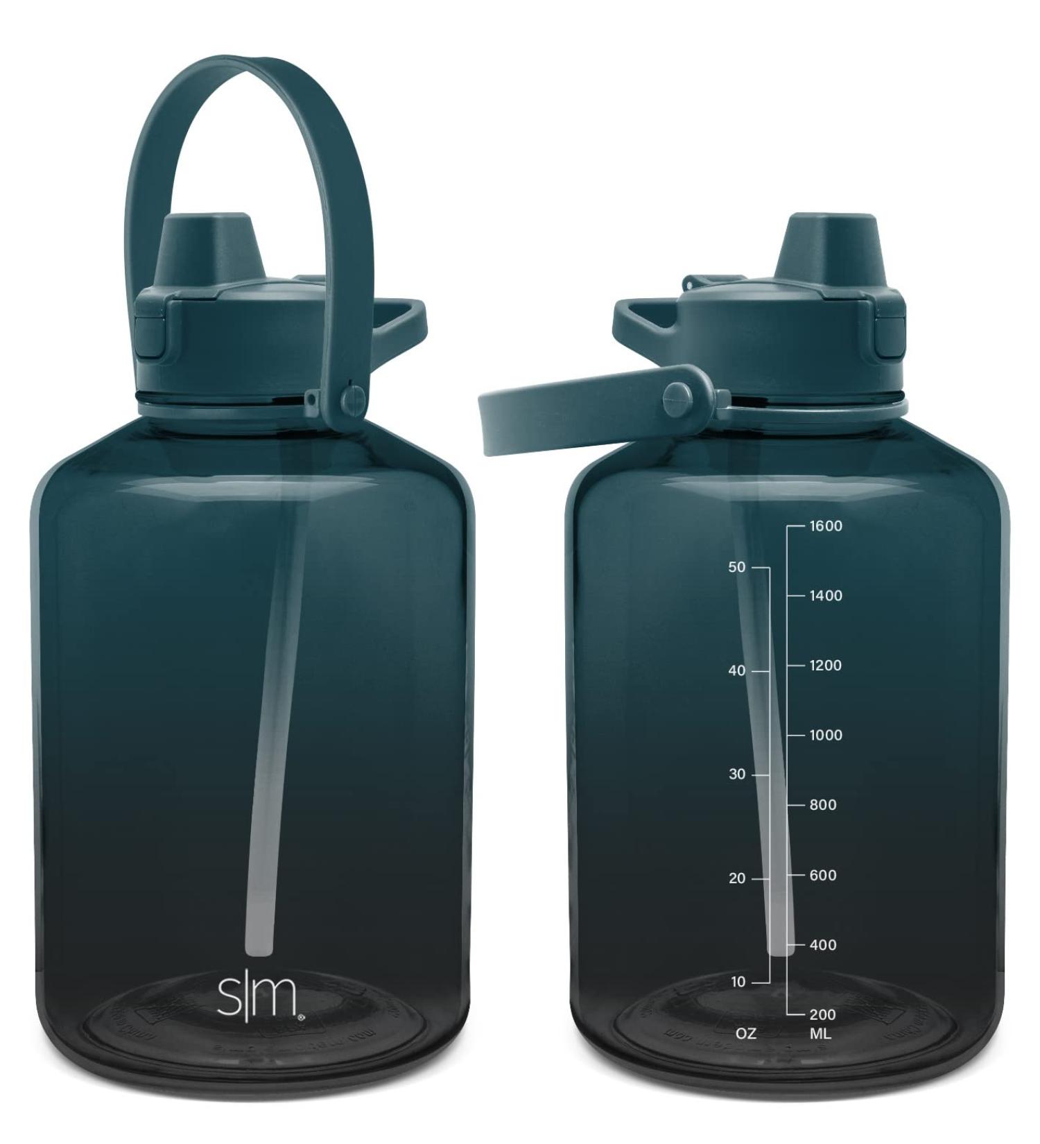 Simple Modern Half Gallon 64oz Water Bottle with Silicone Straw Lid | Motivational Marker | Reusable Tritan Plastic | Summit Collection - Moonlight 64oz Ombre - Buy Online on GoSupps.com