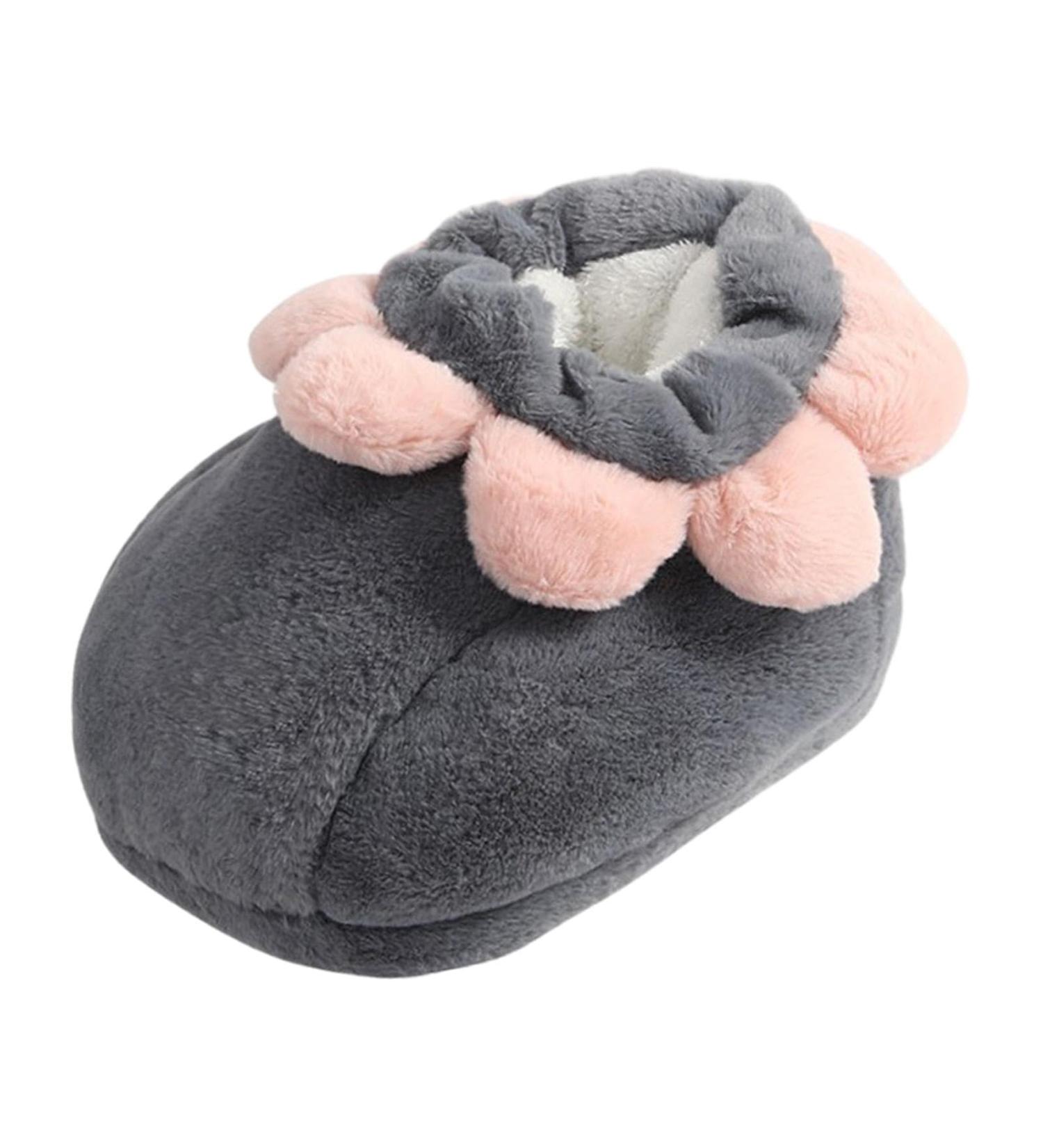 Amagogo Portable Plush Foot Warmer Durable Soft Warm Shoes for Winter Trips & Dormitory Gray - Buy Online on GoSupps.com