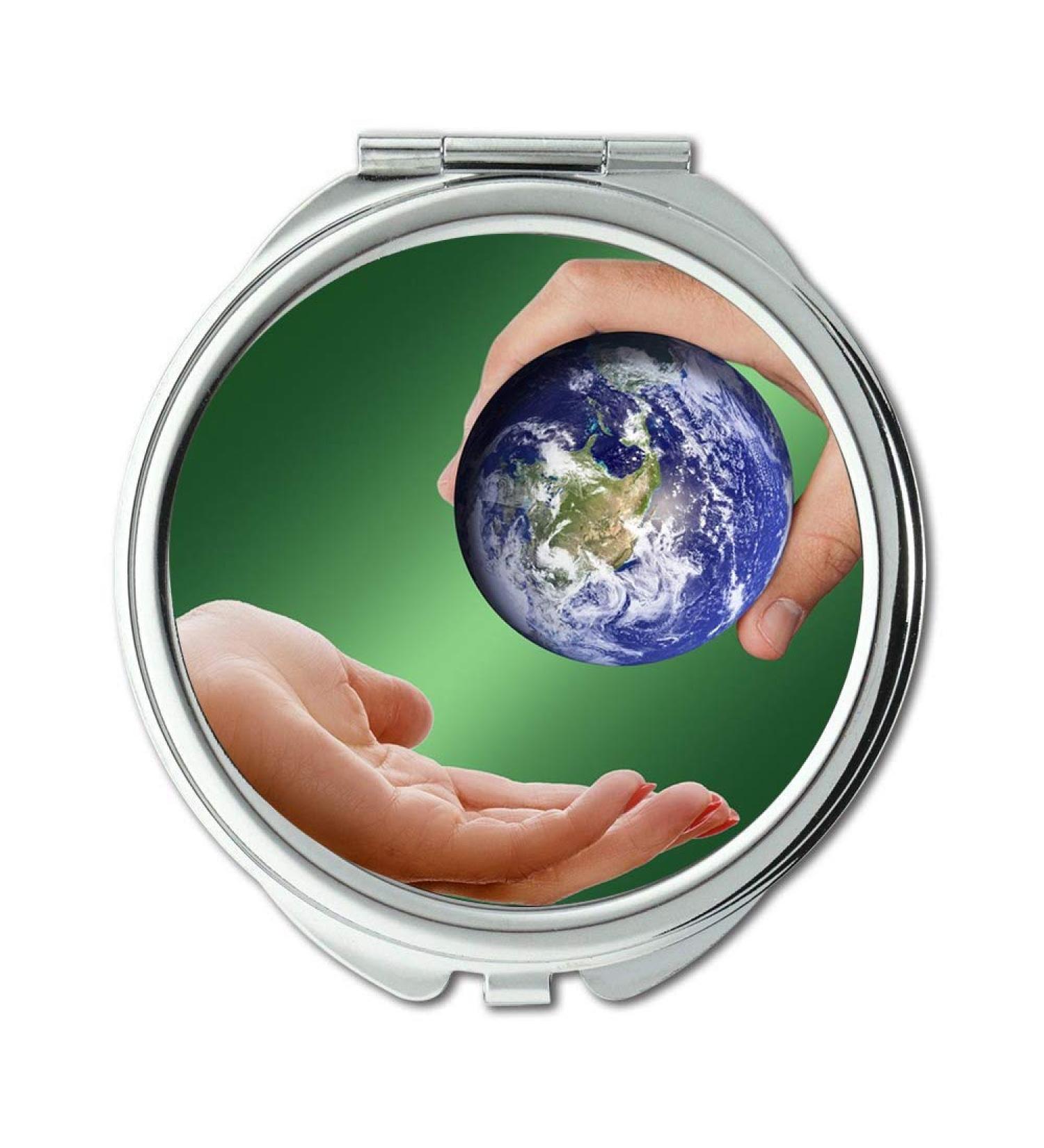 YENDOSTEEN Mirror earth round makeup mirror World Earth Globe Keep Give Take Pass Ball makeup mirrors pocket mirror portable mirror - Buy Online on GoSupps.com