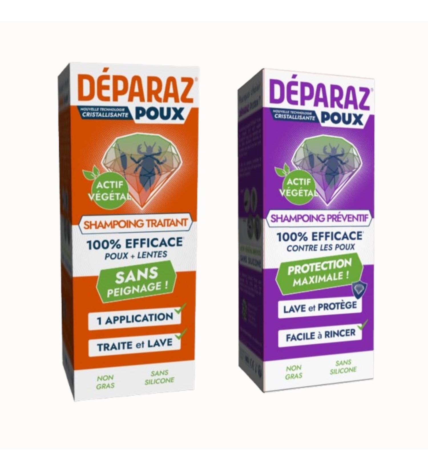 Poux Pack Shampooings Anti-Poux Complet | Shampooing Traitant 100% Efficace + Shampooing Pr ventif 2-en-1 | limine & Prot ge Contre Poux et Lentes | Sans Insecticide Sans Peignage | Lot d - Buy Online on GoSupps.com
