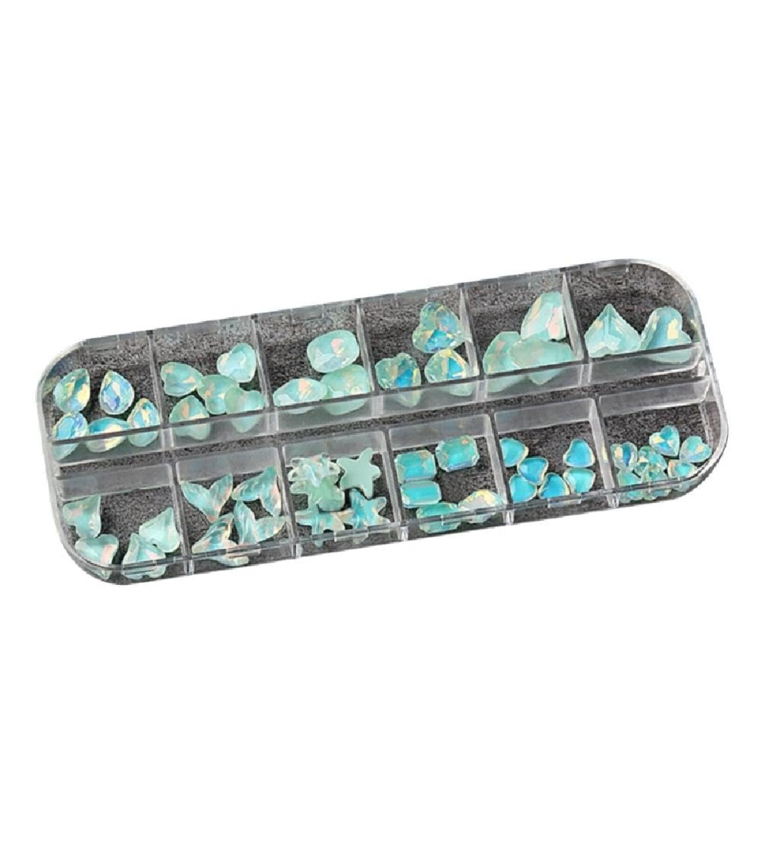 12 Grids Fashion Crystal Nail Art Jewelry Charms Crystal 3D Rhinestones DIY Nail Rhinestones Nail Decoration Nail Art Supplies Crystal Stones Crystal Nail Art Nail Art Jewels - Buy Online on GoSupps.com