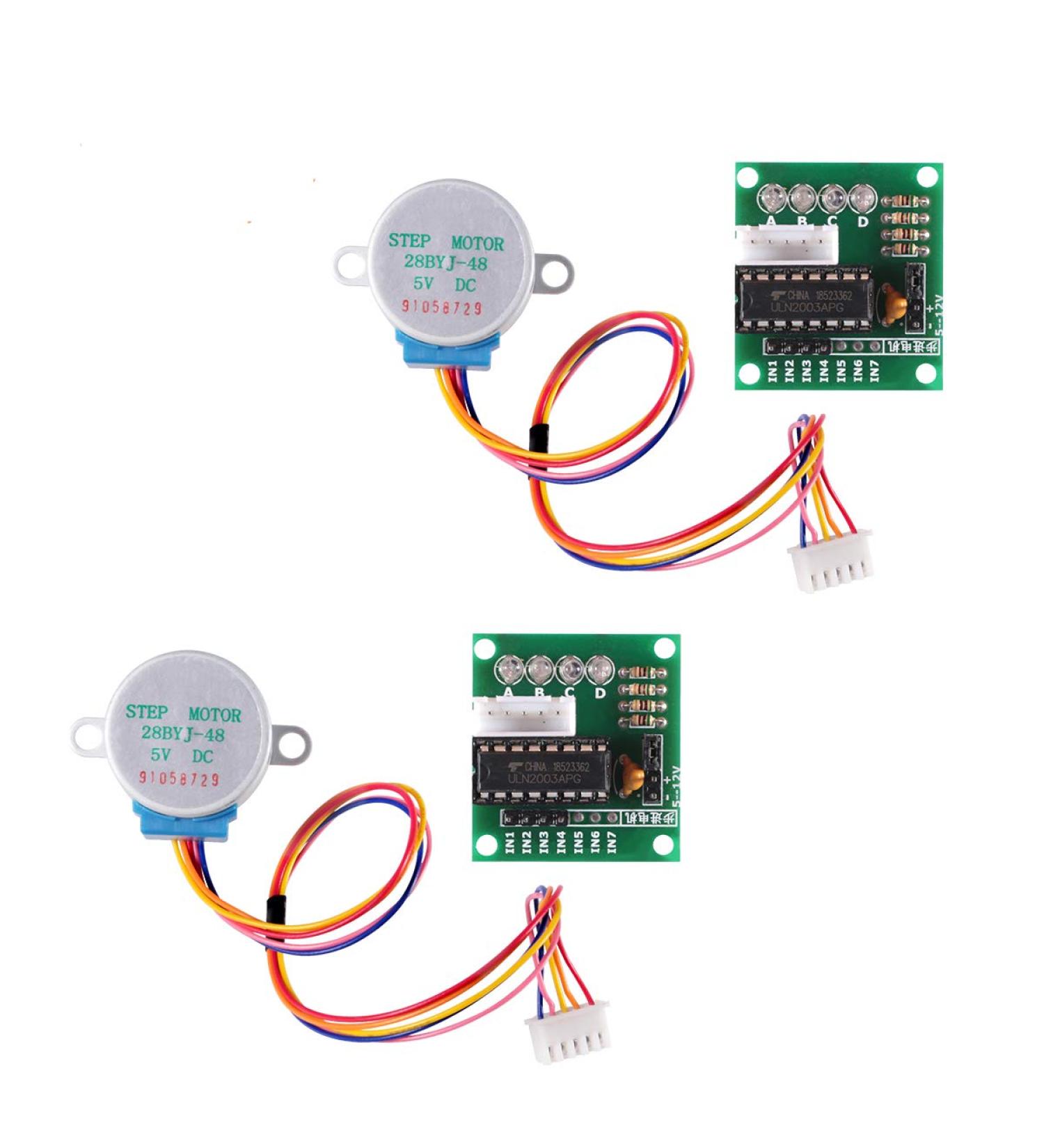 Aoicrie 28BYJ-48 Stepper Motor + ULN2003 Driver Test Module Board Set (2 Sets) - Buy Online on GoSupps.com
