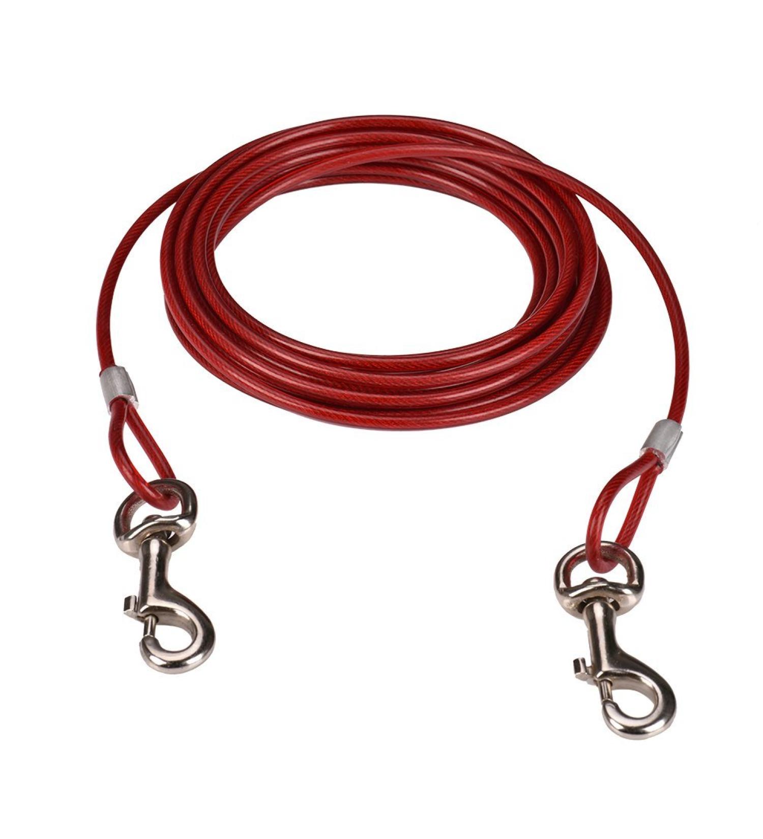CTOPOGO Dog Tie Out Cables - Durable 10FT 16FT 33FT for Heavy Dogs Up to 125 lbs - Red Pet Lead for Small & Medium Dogs (5m) - Buy Online on GoSupps.com