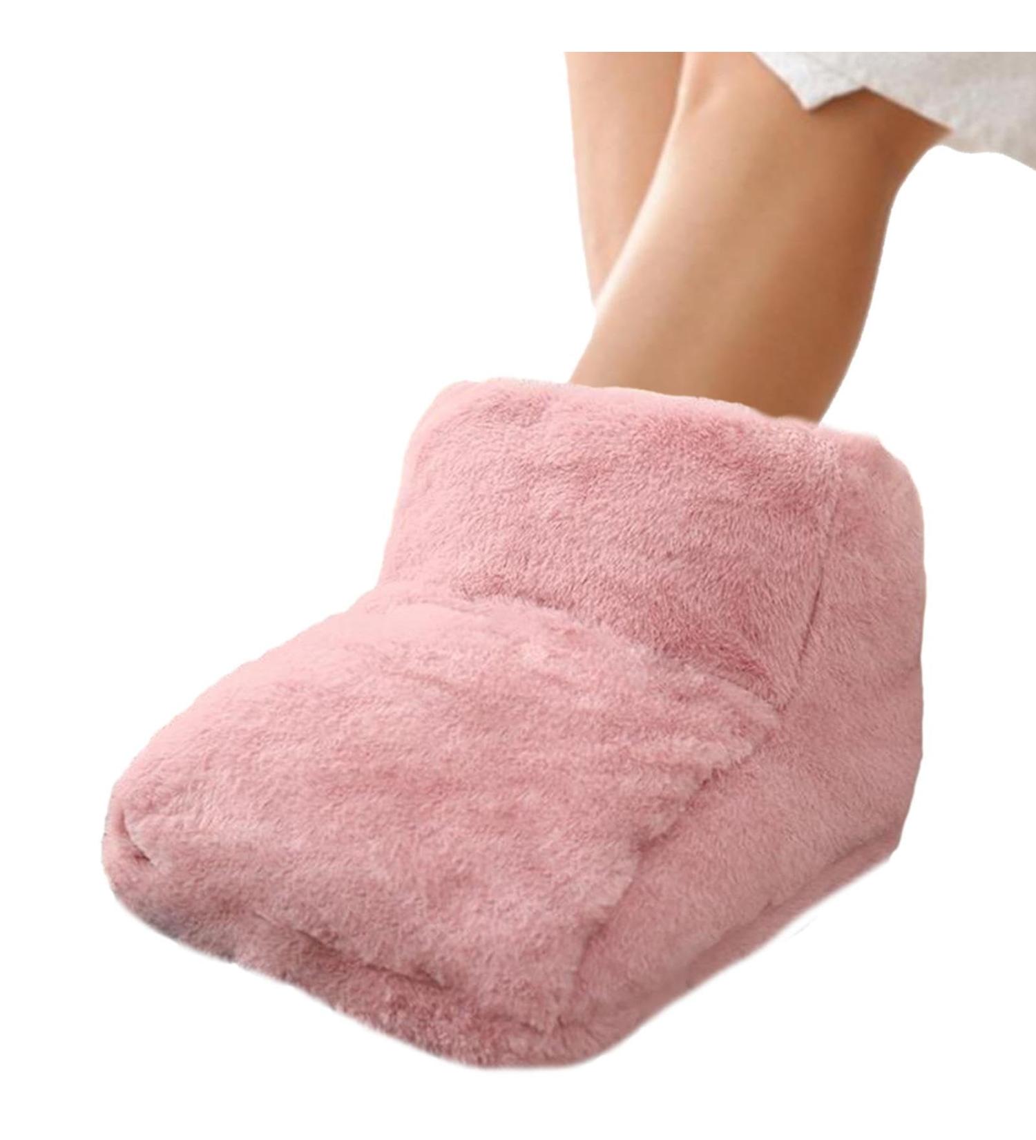 USB Foot Warmers - Full Wrap Heating Pillows for Thickened Feet | Soft Heated Slippers | Comfortable Winter Gifts in Pink - Buy Online on GoSupps.com