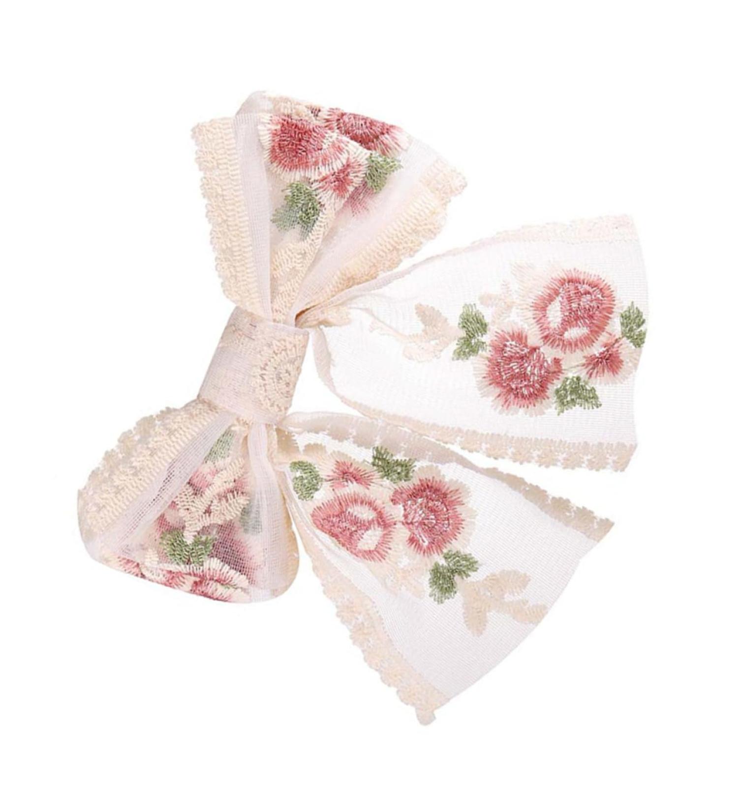 minkissy Embroidered Butterfly Hair Clip Hair Clasp Hair Clips for Bows Bridal Hair Large Bow Women Hair Bowknot Clip Bow for Hair Wedding Hair Bowknot Fabric Bride Modeling Big Bow - Buy Online on GoSupps.com