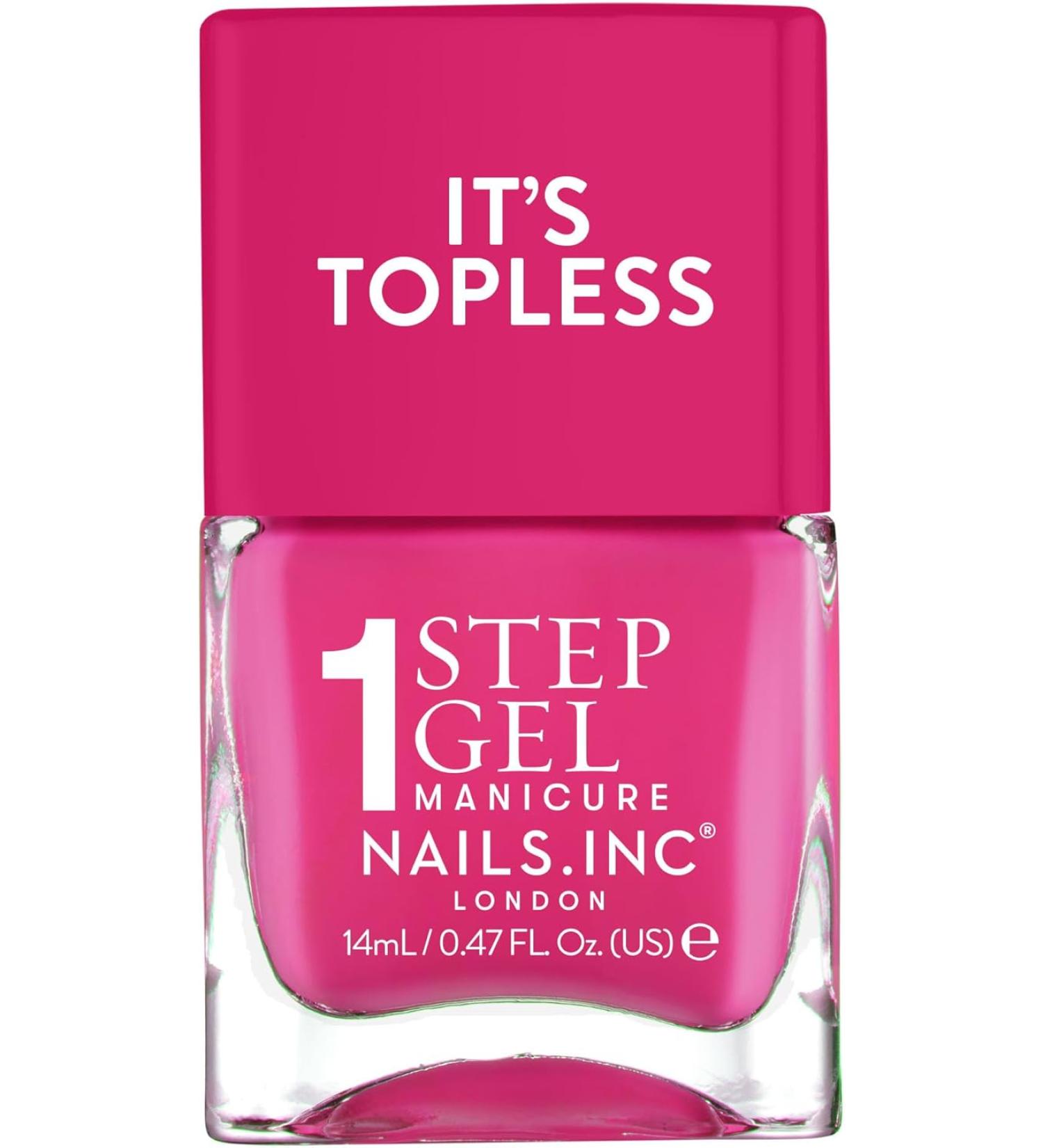 Nails Inc It's Topless Gel Nail Polish 4-in-1 Base Coat Treatment Colour & Top Coat Long Lasting Strong Chip Free Nails Glossy Salon Quality Manicure Air Dry Nail Polish - 0.47 Oz - Buy Online on GoSupps.com