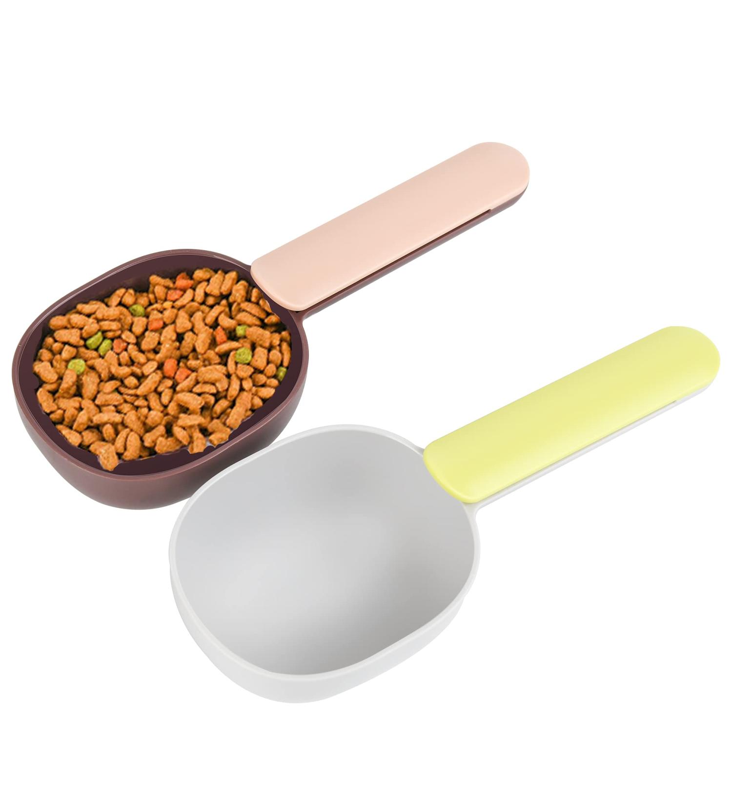 Yadream 2PCS Pet Food Scooper with Fashionable Handle - Multi-functional Plastic Scoop for Dogs, Cats & Pets - Buy Online on GoSupps.com