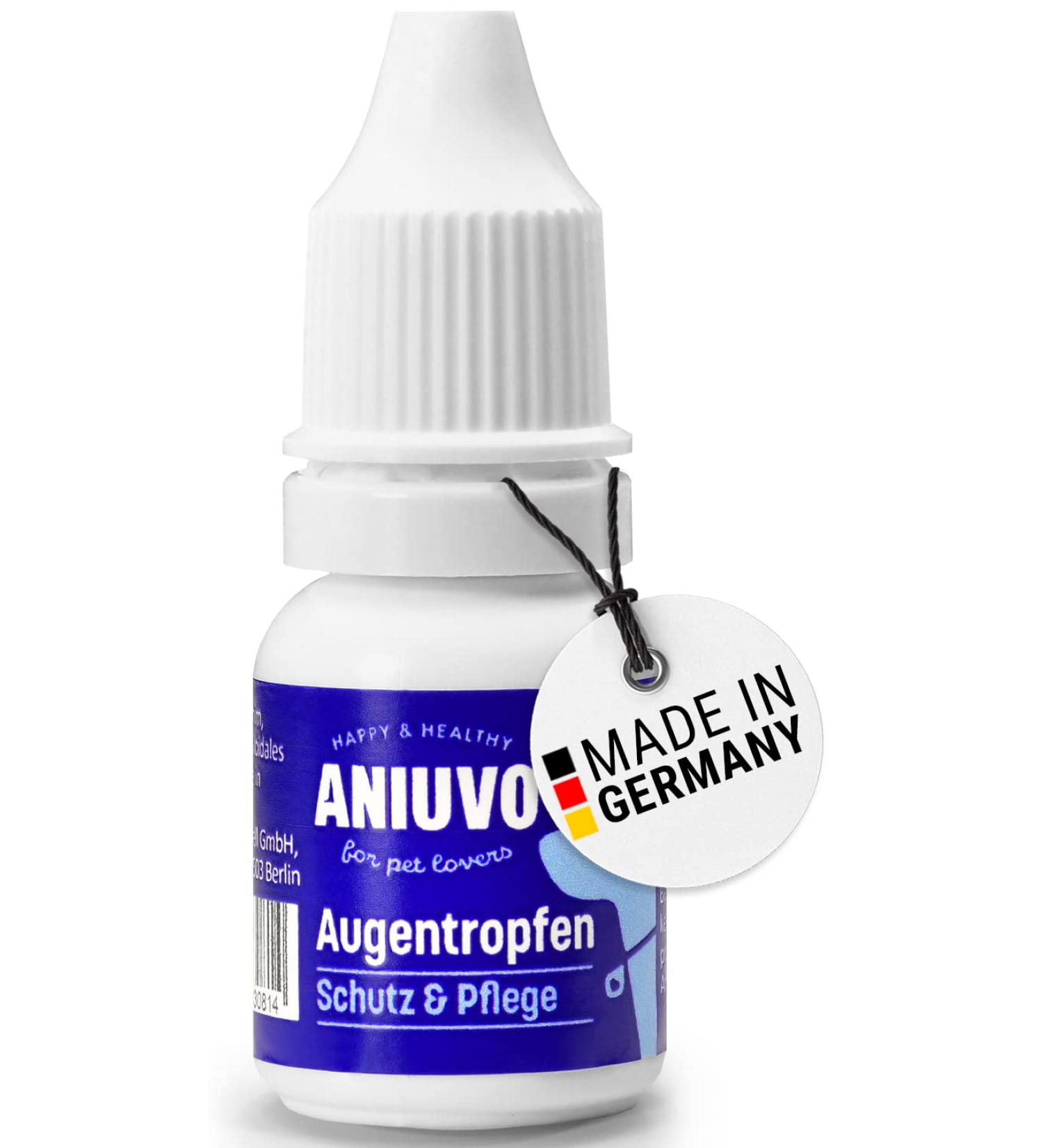 Aniuvo Eye Drops for Dogs & Cats - Made in Germany | Colloidal Silver Eye Care for Tear Stains & Irritated Eyes - 10ml - Buy Online on GoSupps.com